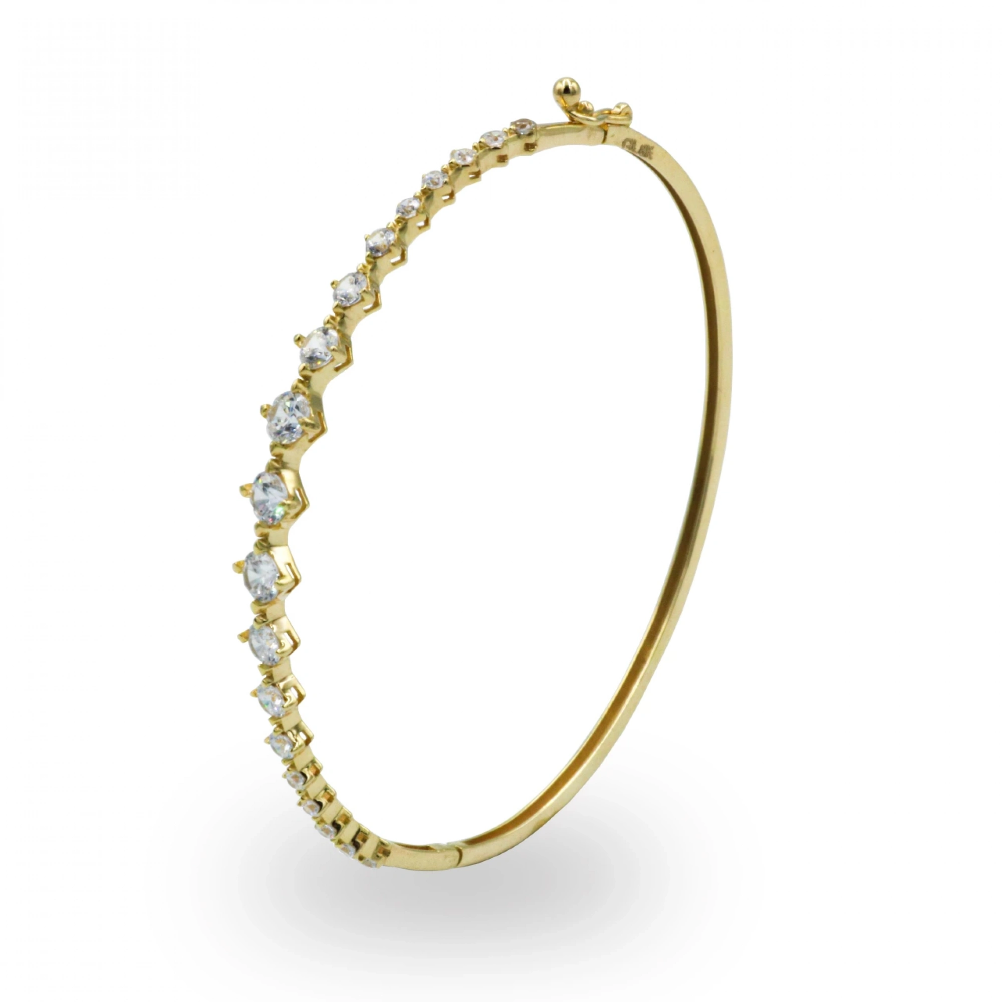 19 Taşlı 8 Ayar Kelepçe Bilezik