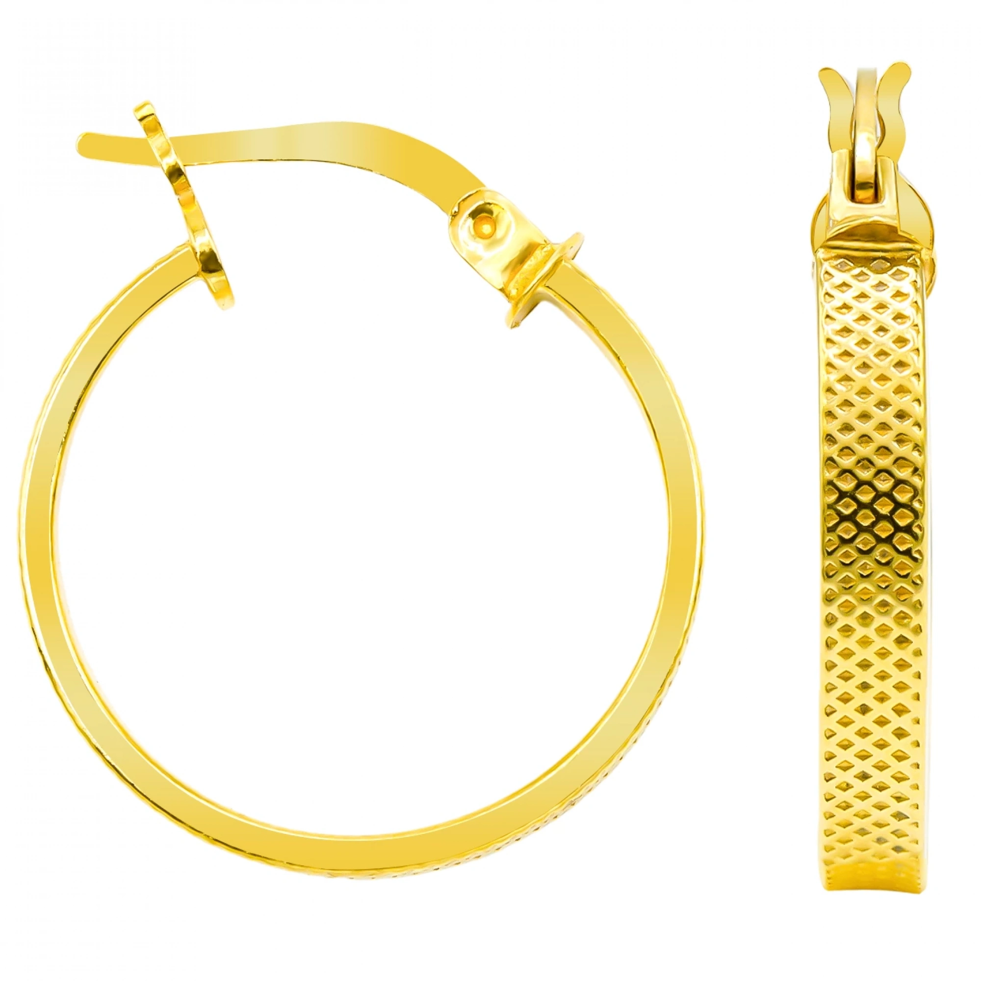 22 Ayar Halka Altın Küpe