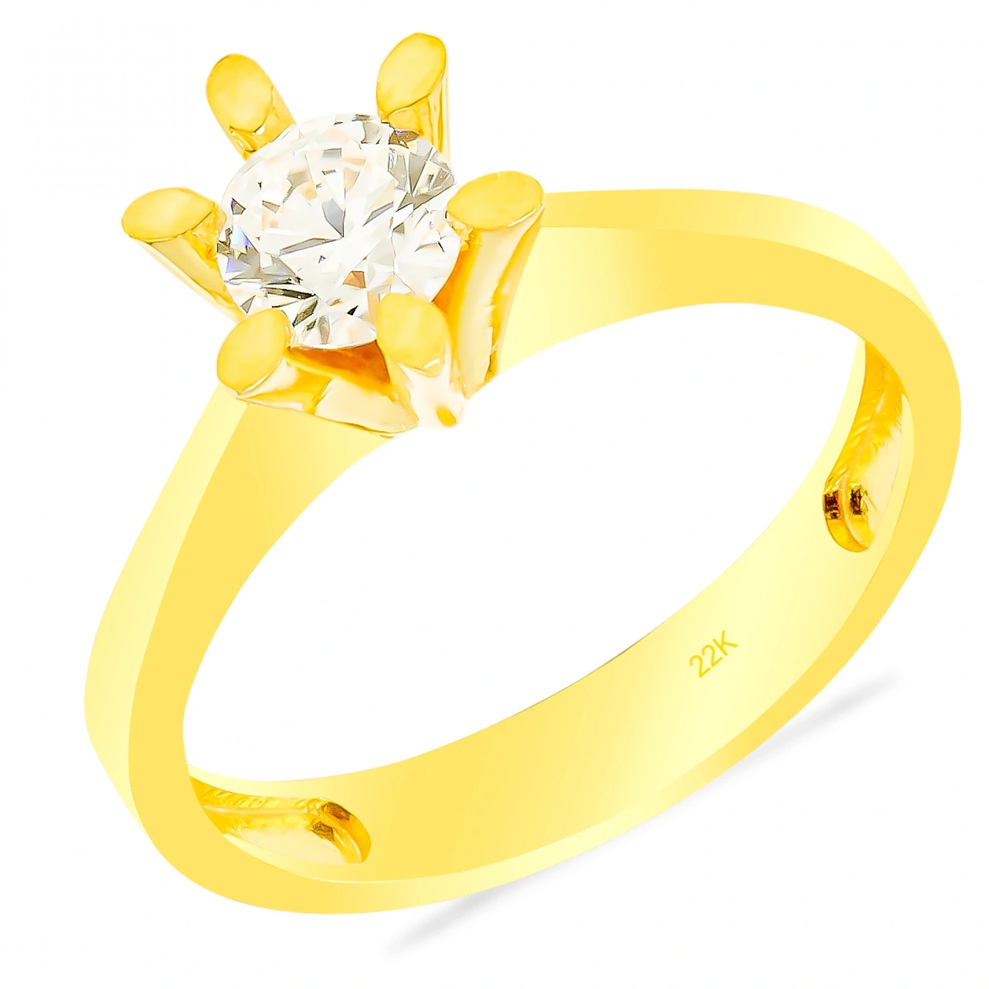 22 Ayar Tektaş Altın Yüzük