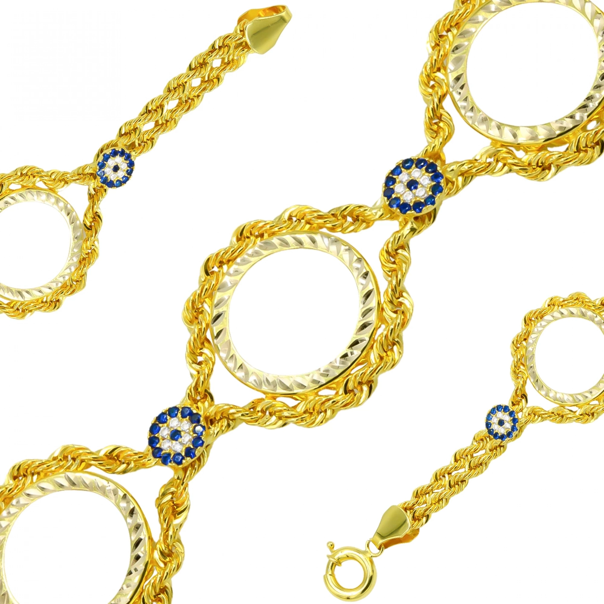 3 Çeyrekli 14 Ayar Çeyrek Altın Bileklik