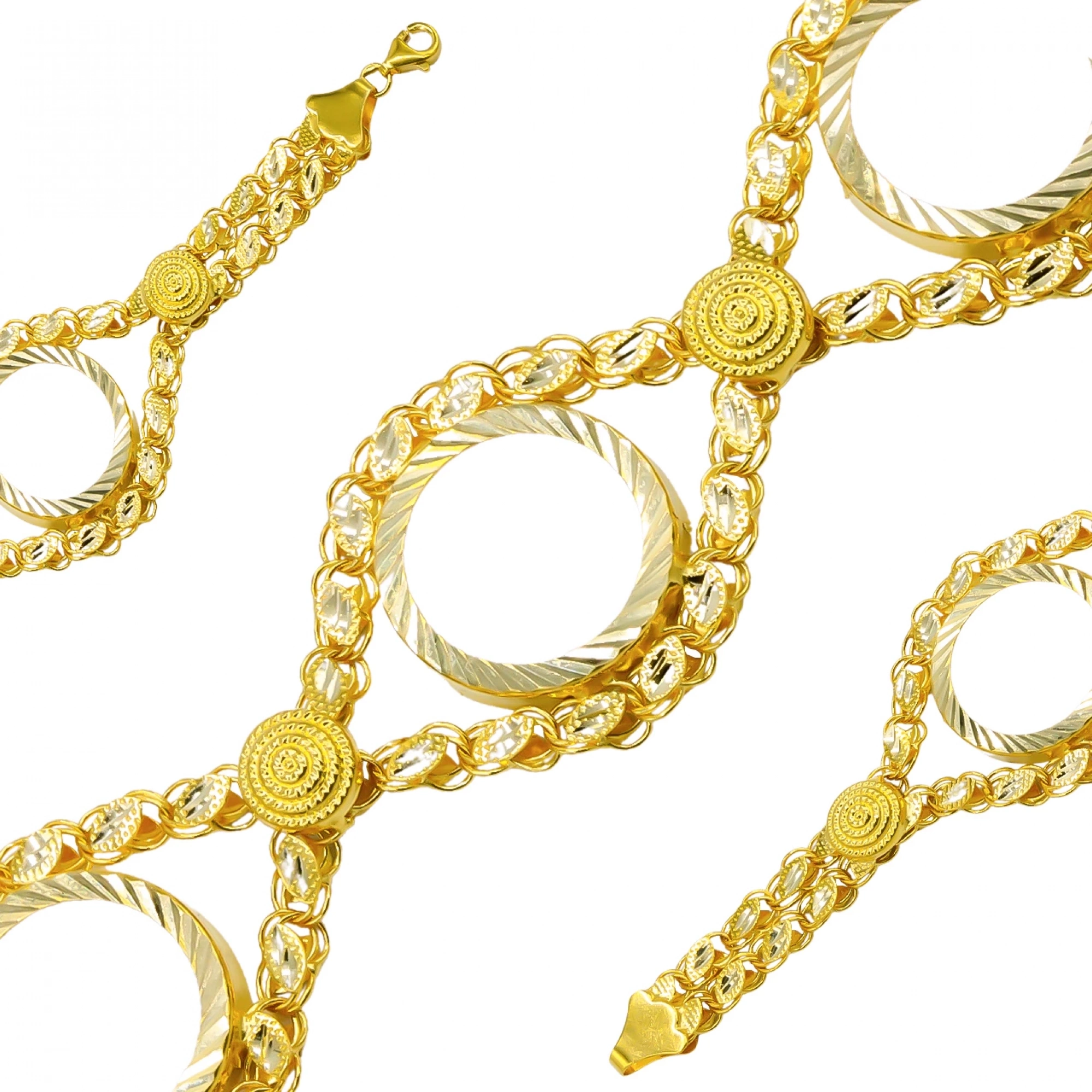 3 Çeyrekli 8 Ayar Çeyrek Altın Bileklik