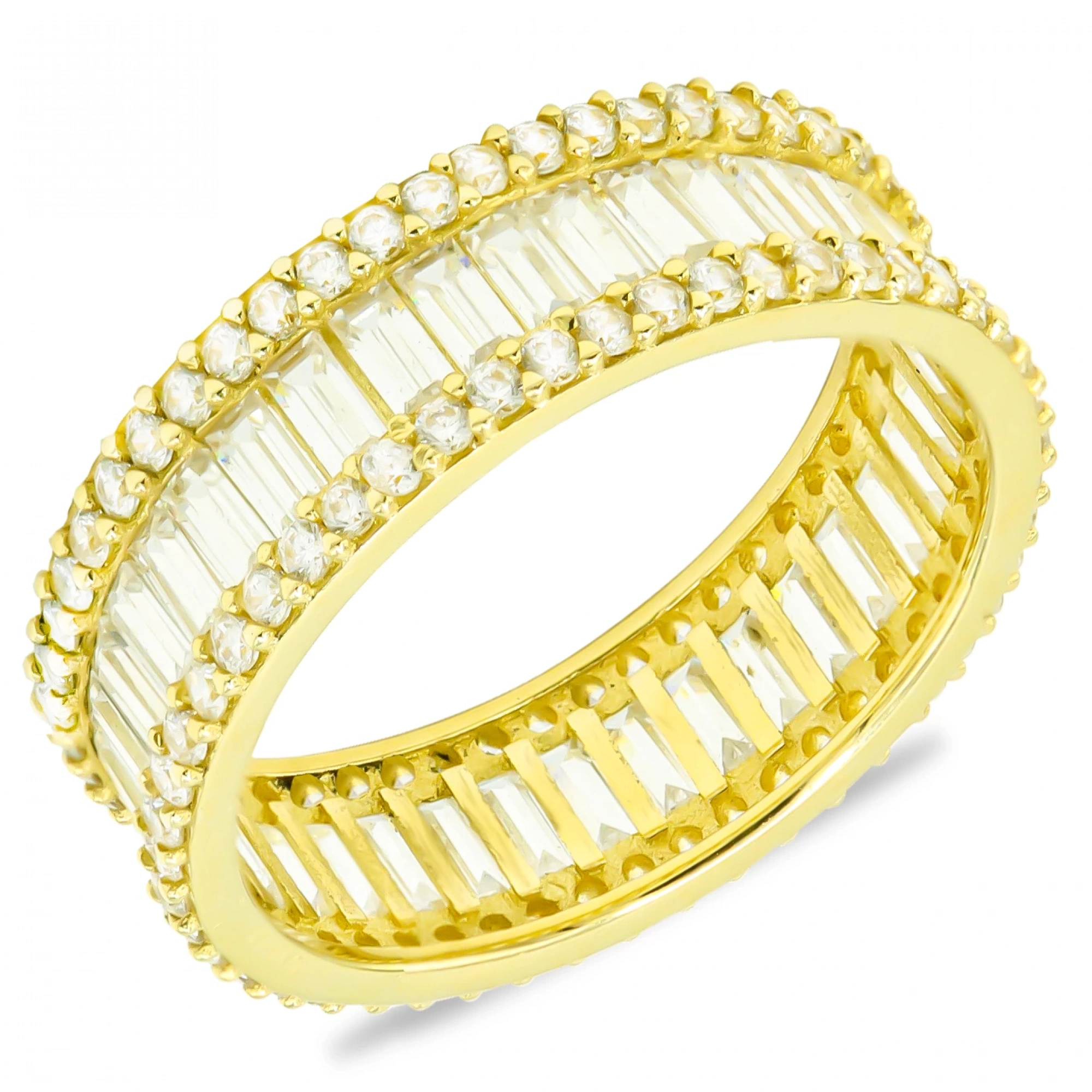 Tam Tur Baget Taşlı 14 Ayar Altın Yüzük