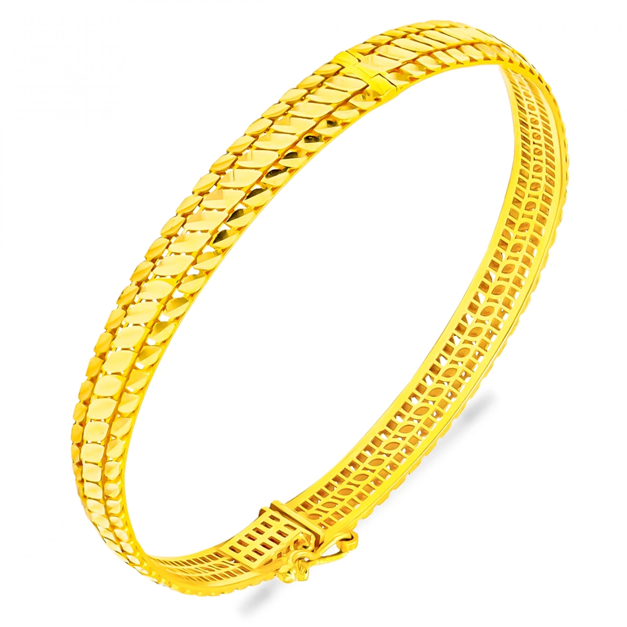 Burma Tasarım 22 Ayar Altın Kelepçe Bilezik