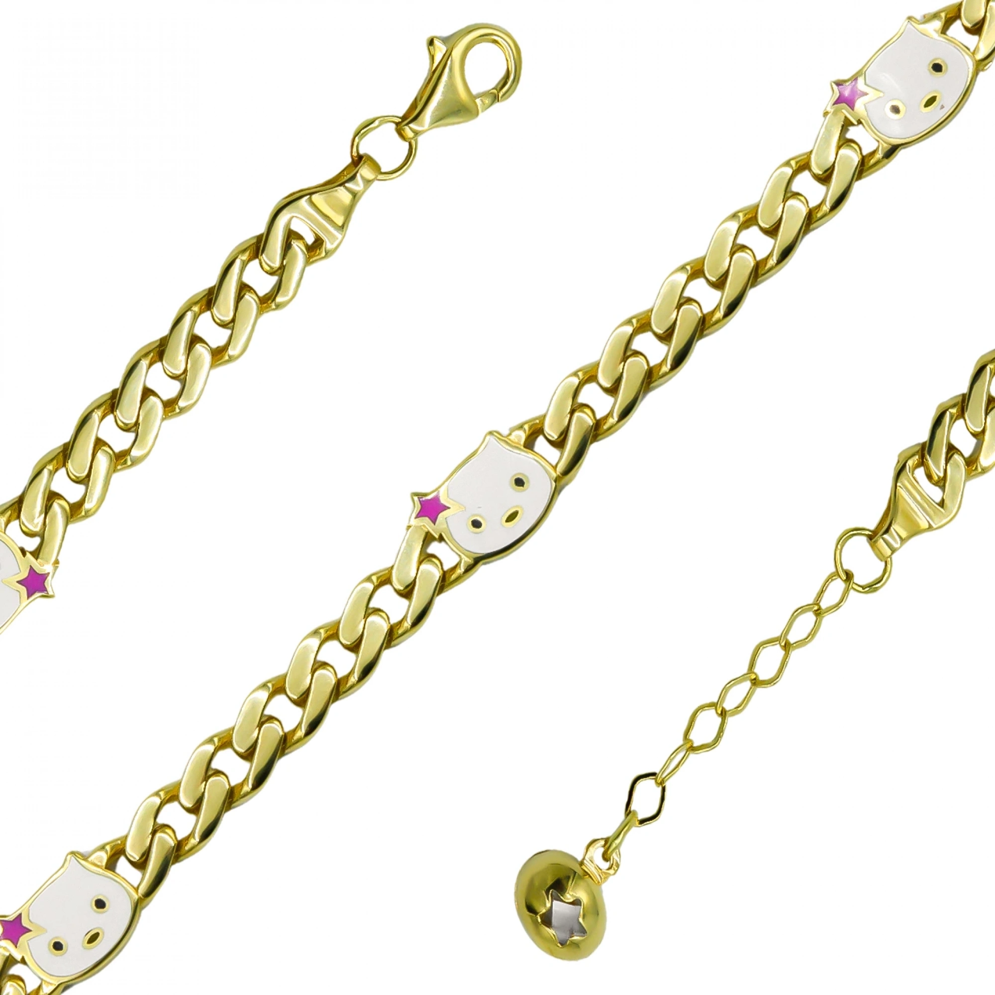 Hello Kitty 14 Ayar Altın Bileklik