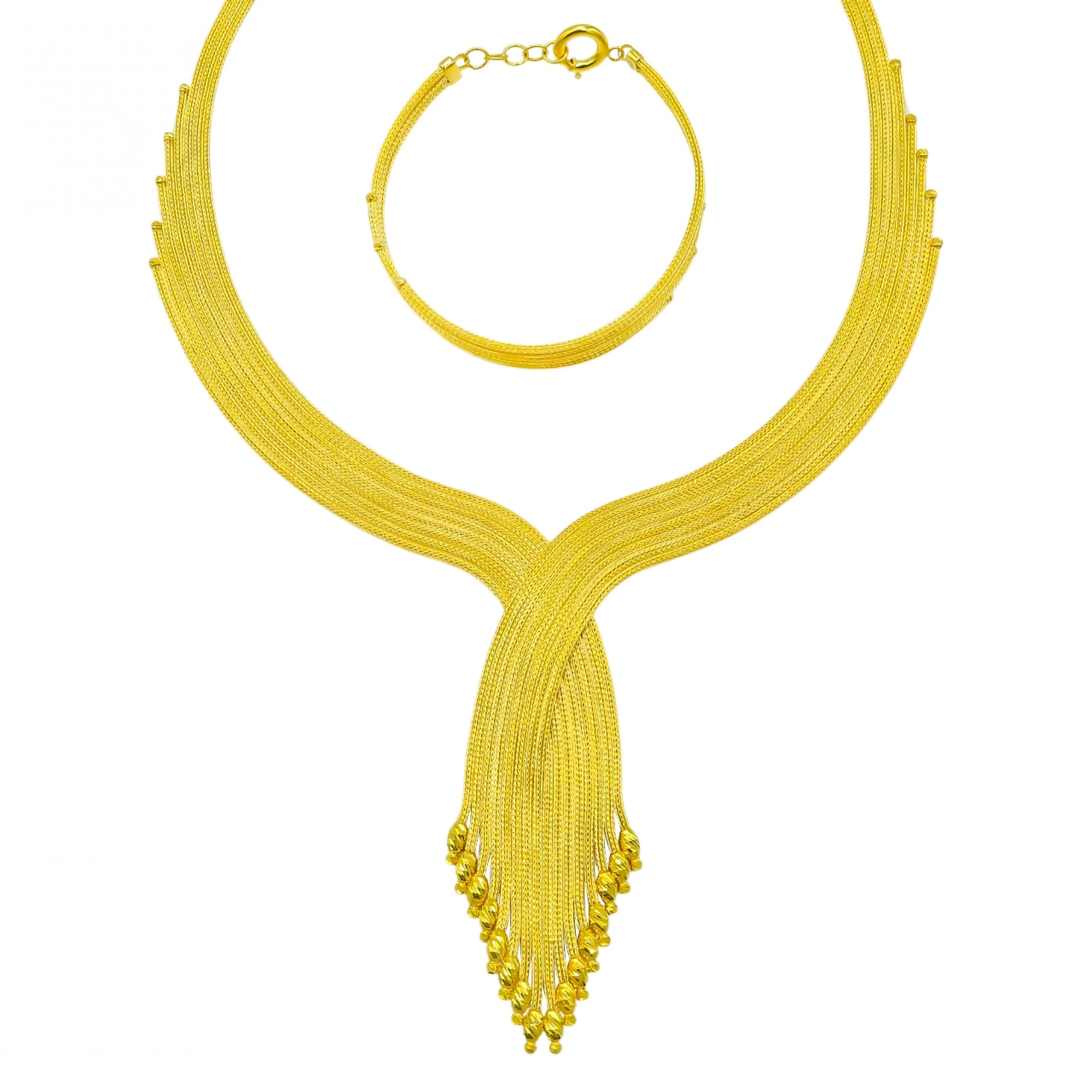 8 Sıralı Örgü 14 Ayar İkili Altın Set