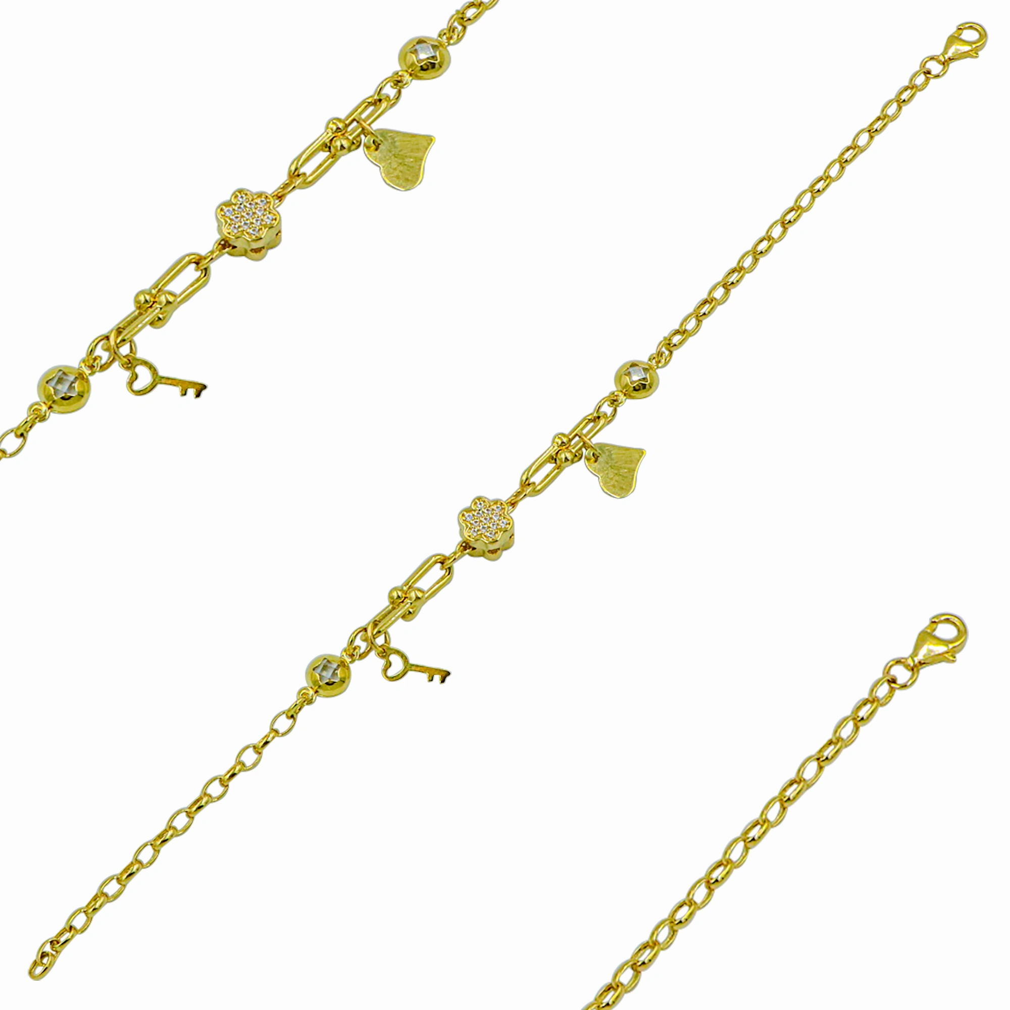 Charm14 Ayar Altın Bileklik