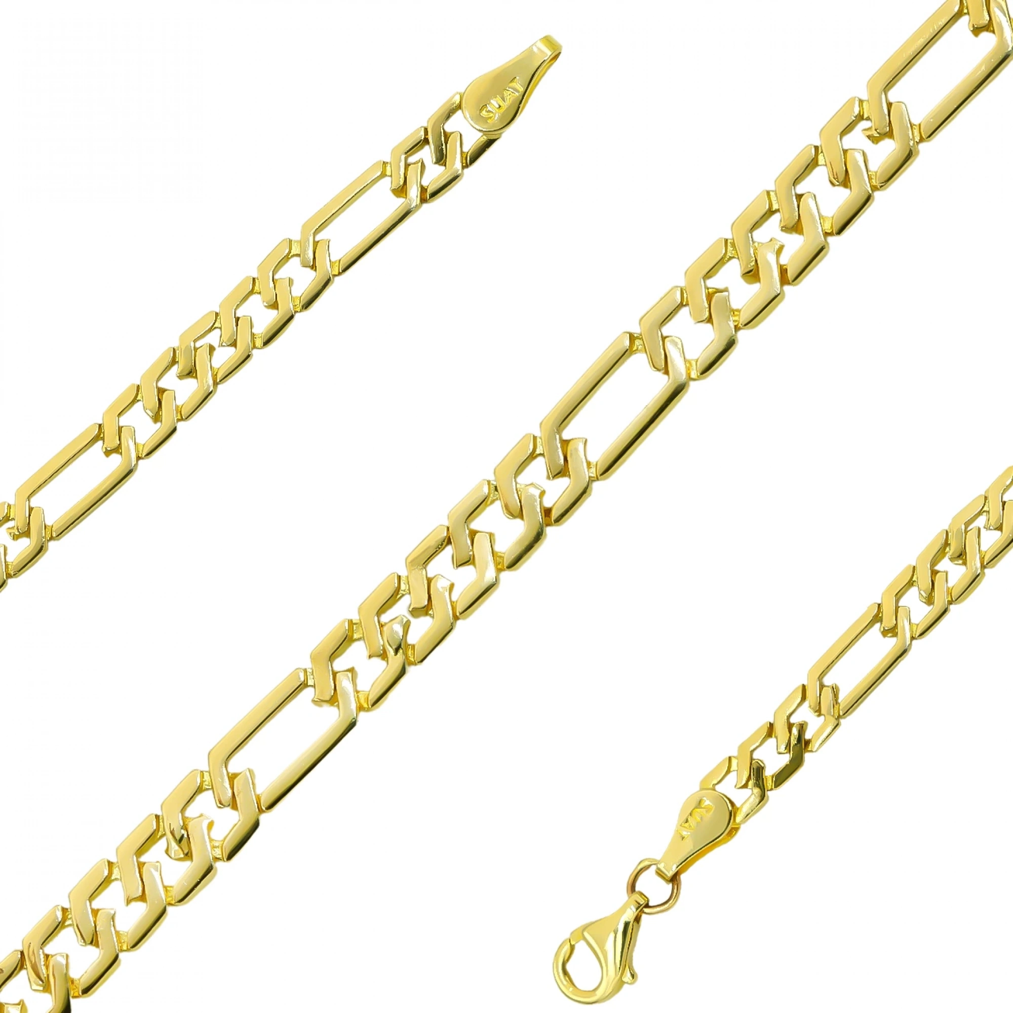 Figaro Model 14 Ayar Altın Bileklik