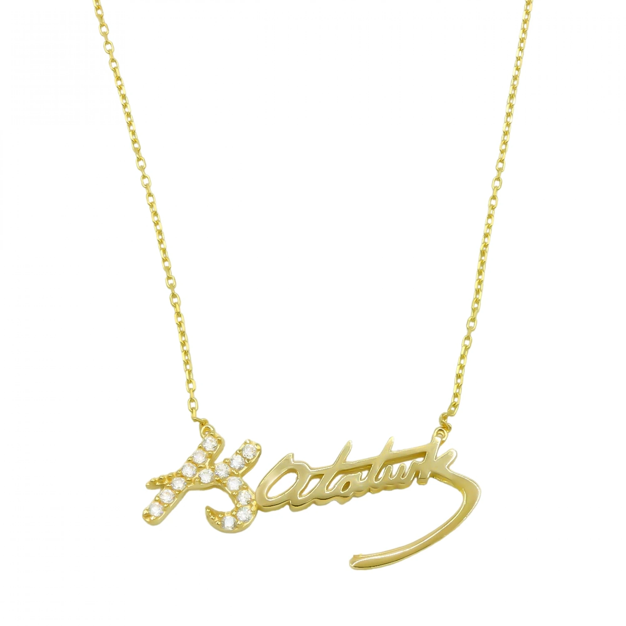 Atatürk 8 Ayar Altın Kolye