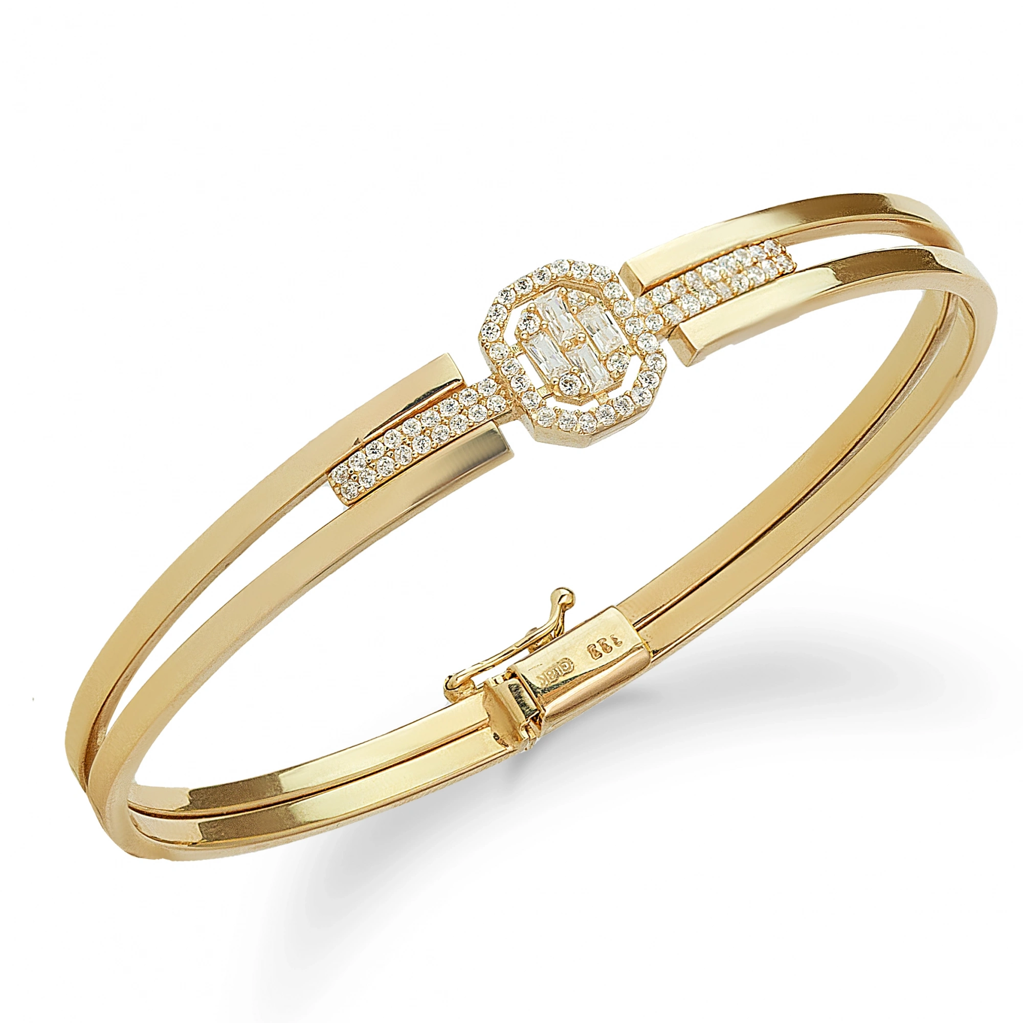 Baget Sıralı 8 Ayar Kelepçe Bilezik