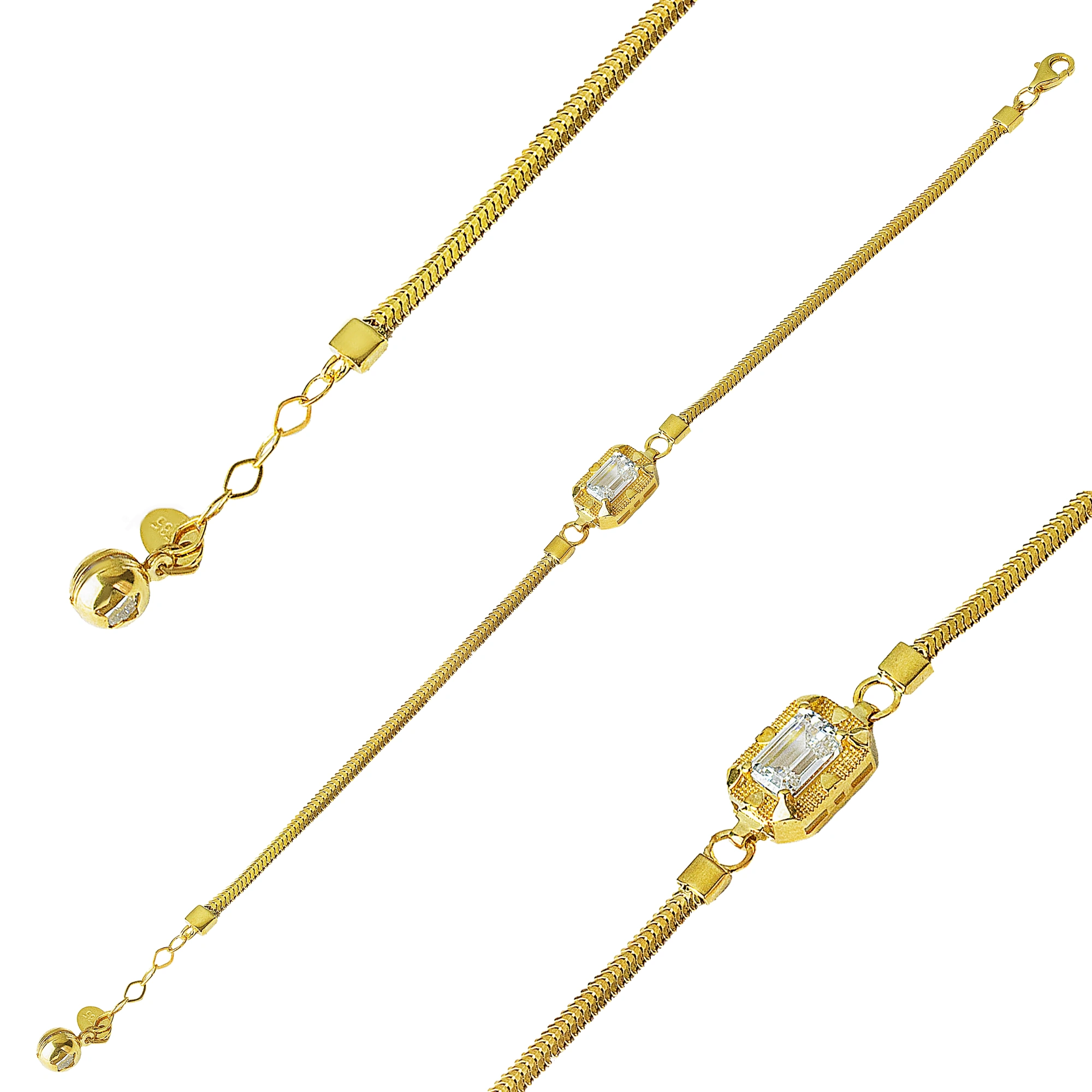 Balık Sırtı Baget 14 Ayar Bileklik