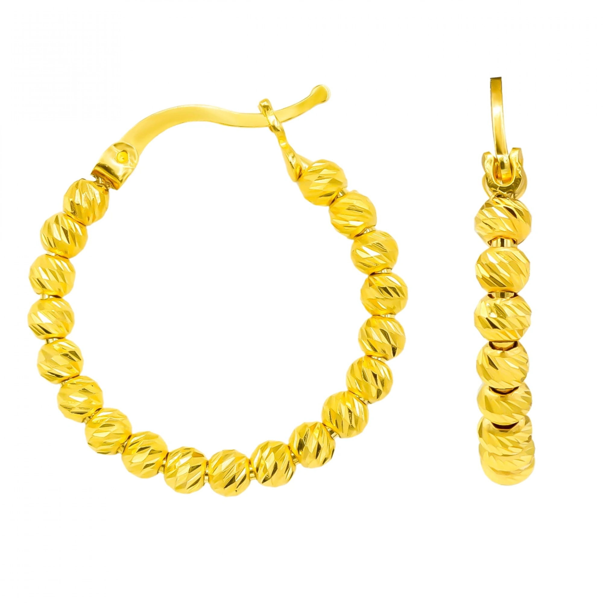 Dorika 22 Ayar Halka Altın Küpe