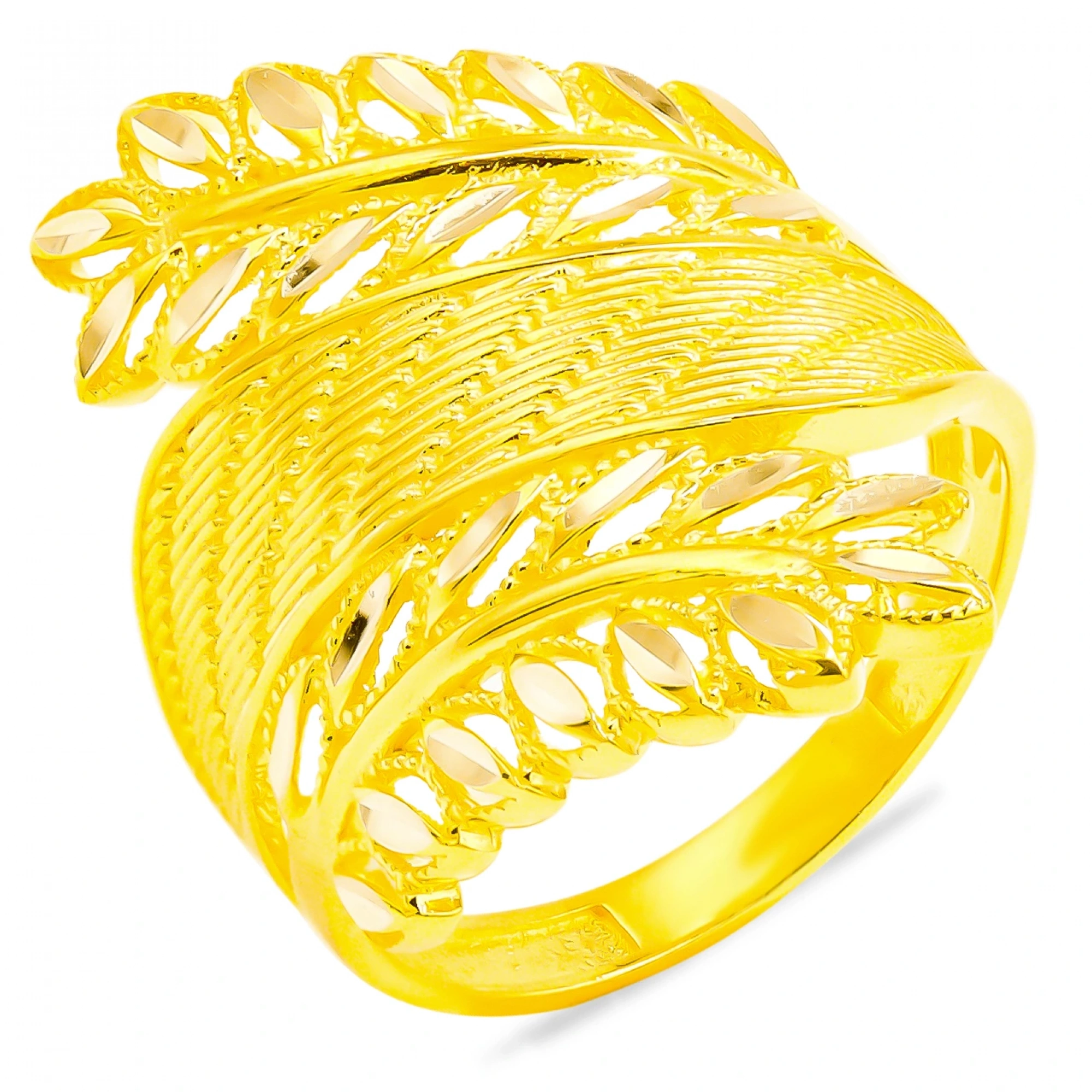 Buğday Yaprağı 14 Ayar Altın Yüzük