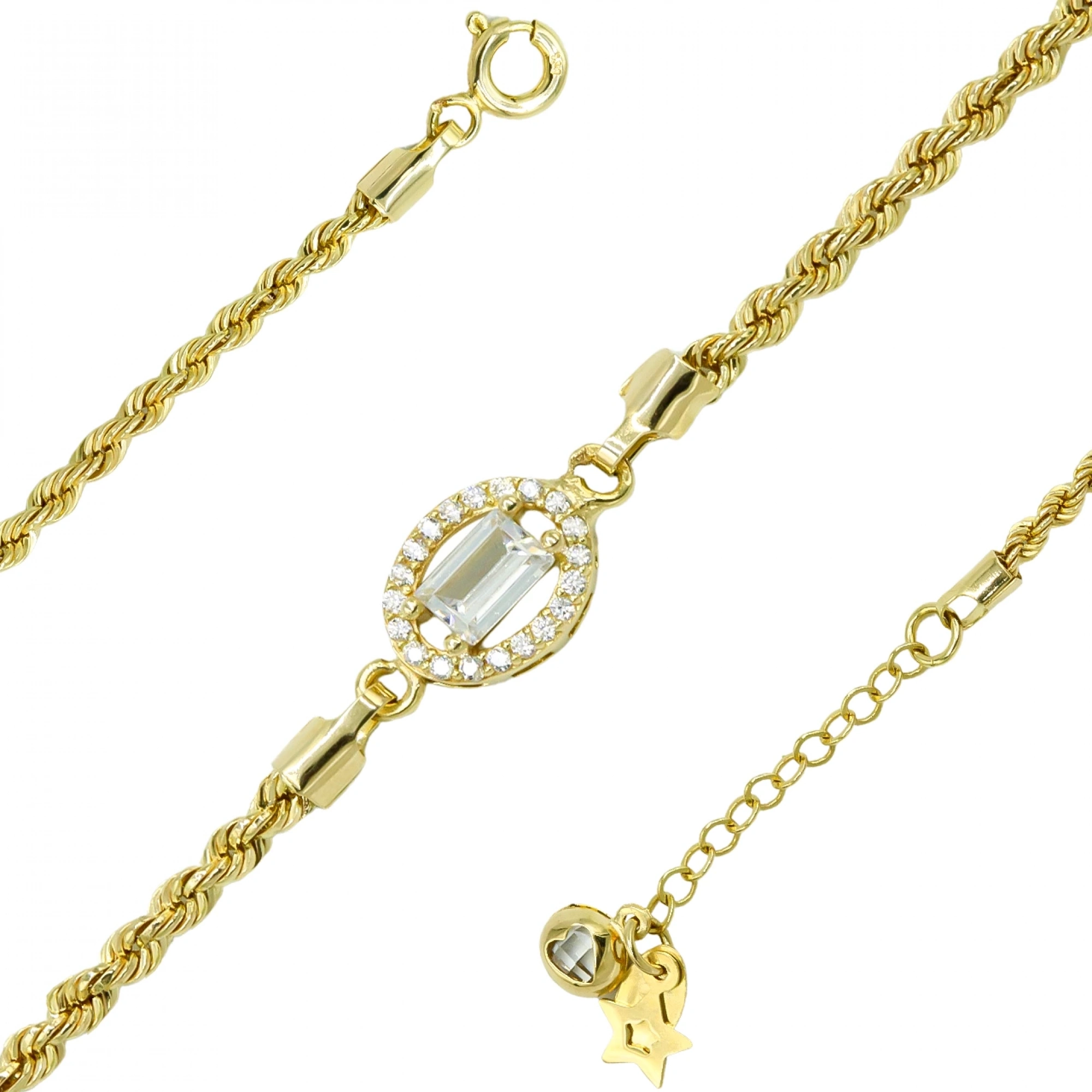 Burgu Zincir Baget 8 Ayar Altın Bileklik