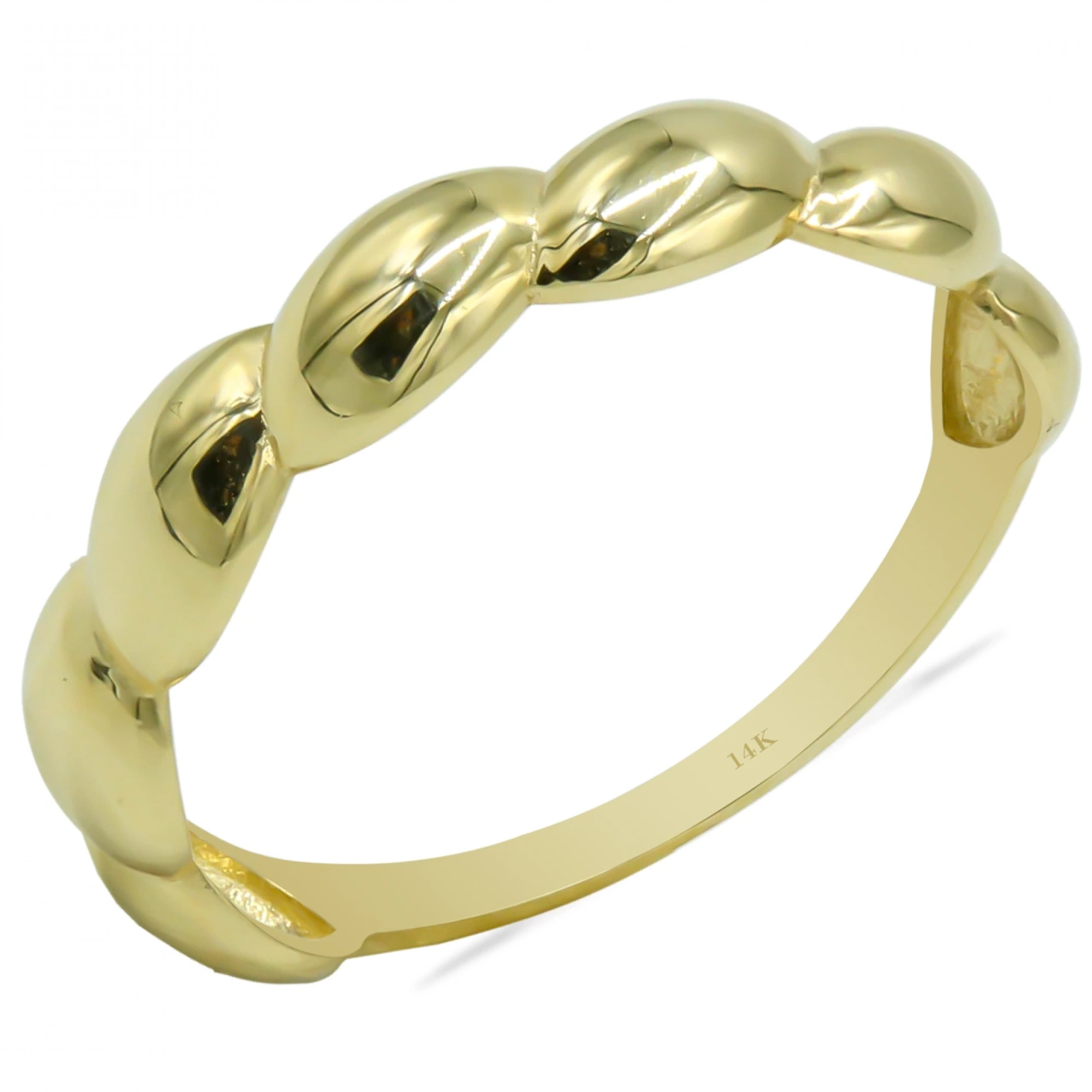 Burma Desenli 14 Ayar Altın Yüzük