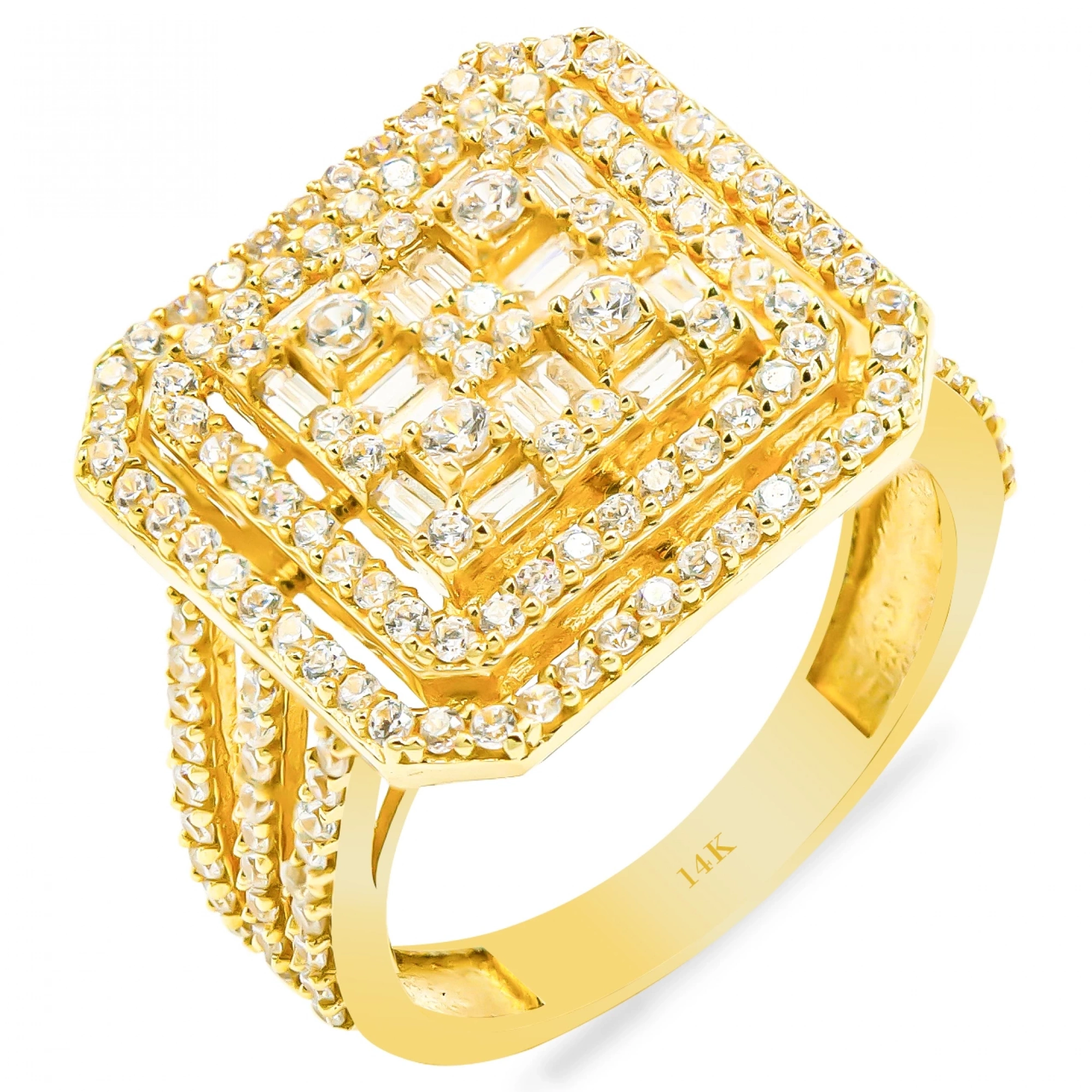 Baget Tasarımlı 14 Ayar Altın Yüzük