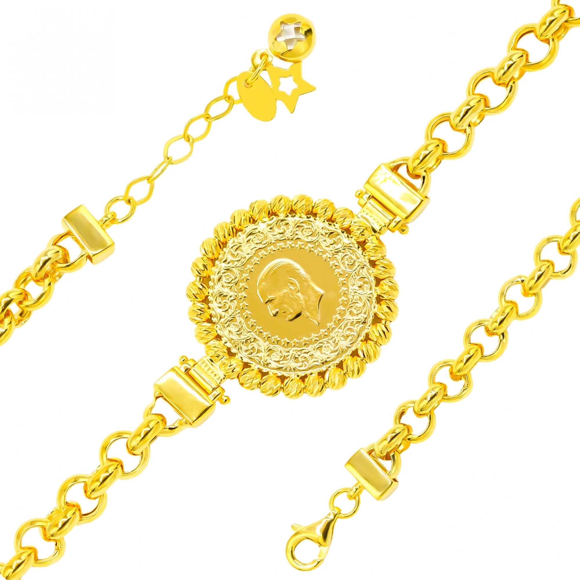 Dorika Çeyrekli 14 Ayar Altın Bileklik