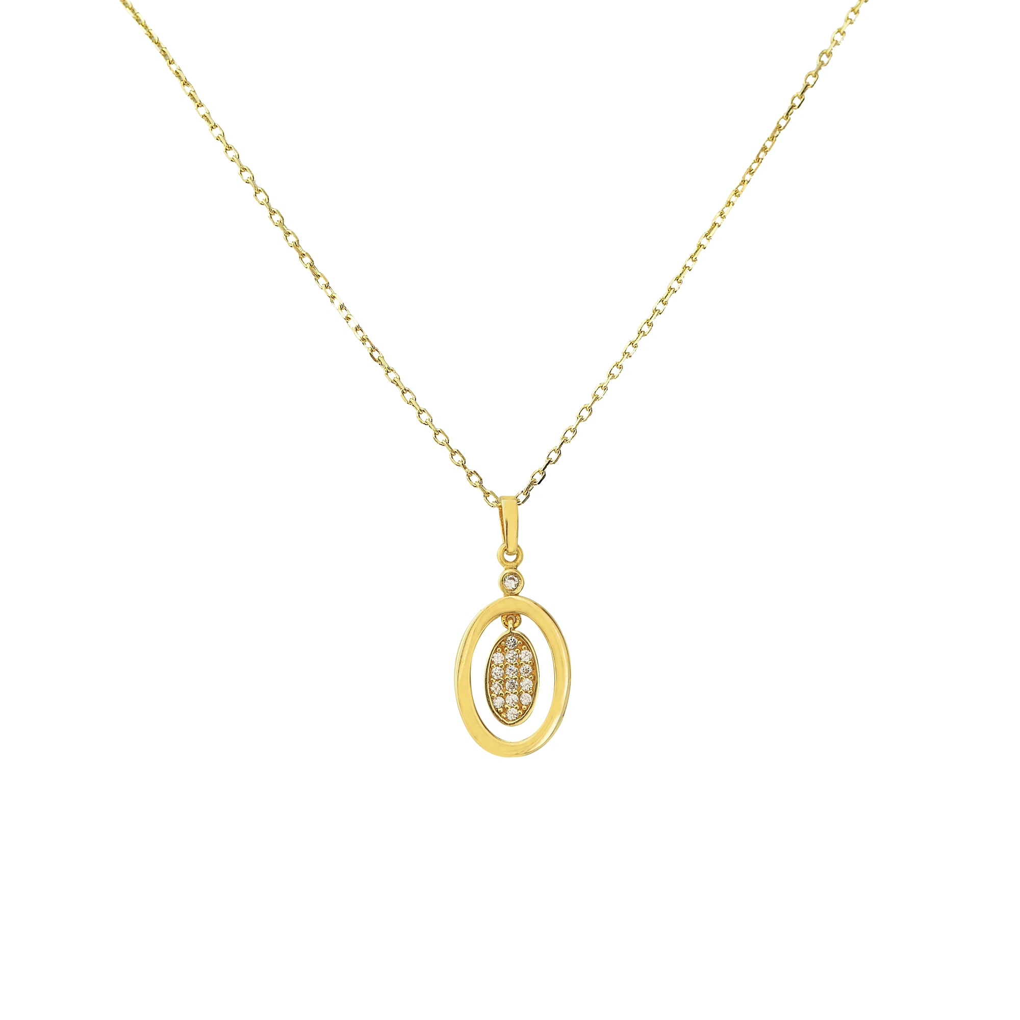 Damla Halka 8 Ayar Altın Kolye