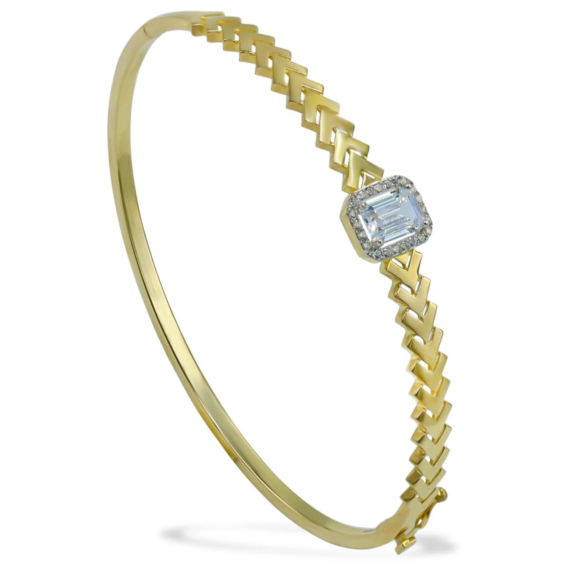 Desenli Baget 8 Ayar Kelepçe Bilezik