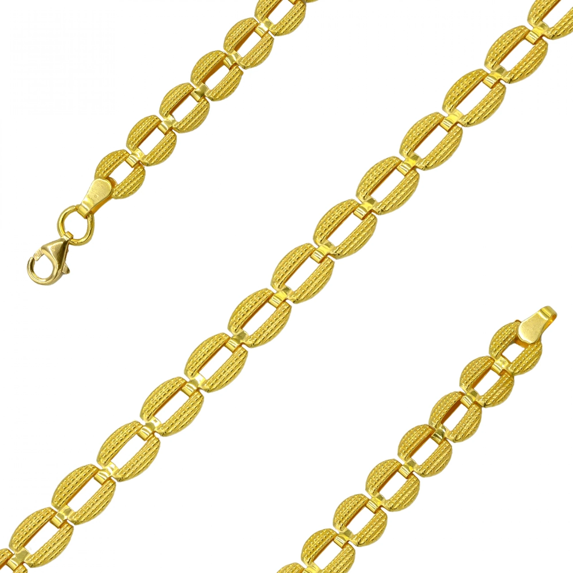 Dikdörtgen Aracı Zİncir 22 Ayar Altın Bileklik