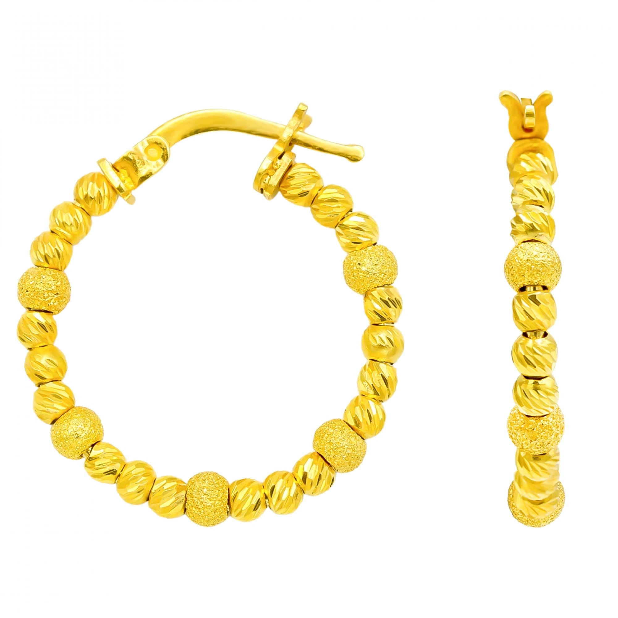 Dorika 22 Ayar Halka Altın Küpe