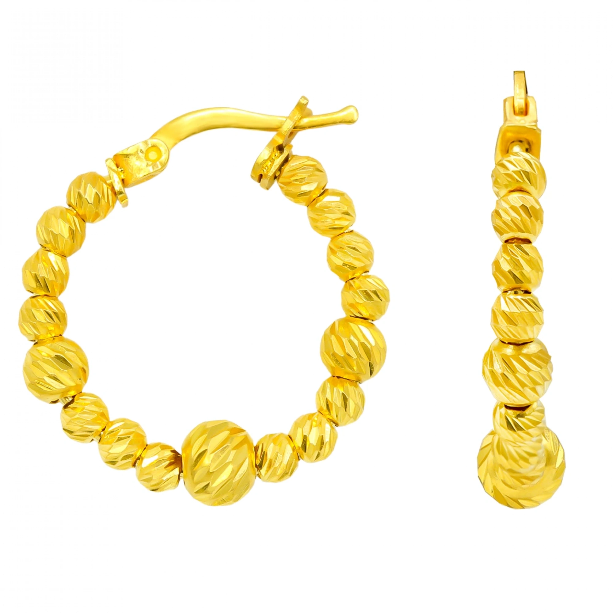 Dorika 22 Ayar Halka Altın Küpe