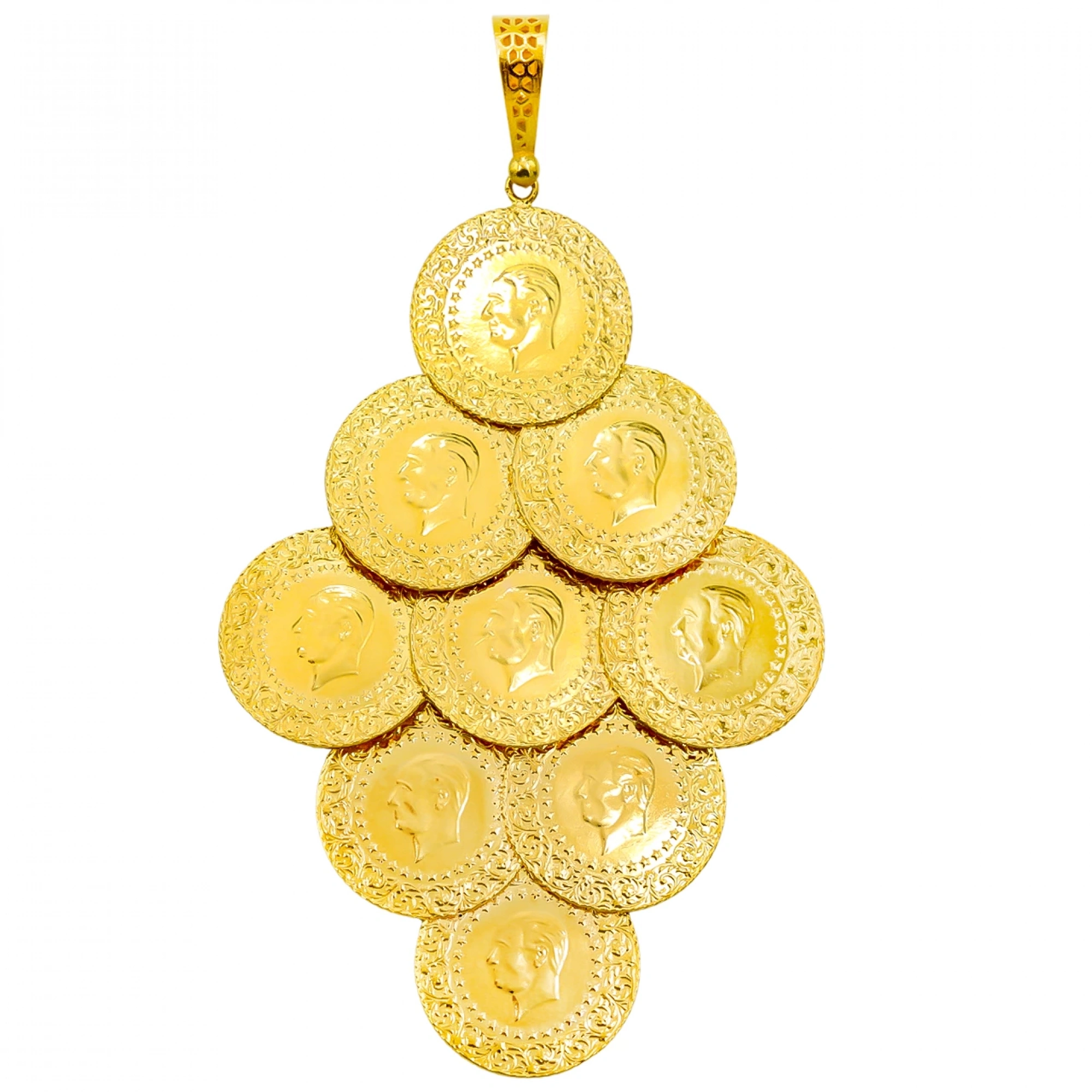 9 Çeyrekli 22 Ayar Altın Kolye Ucu