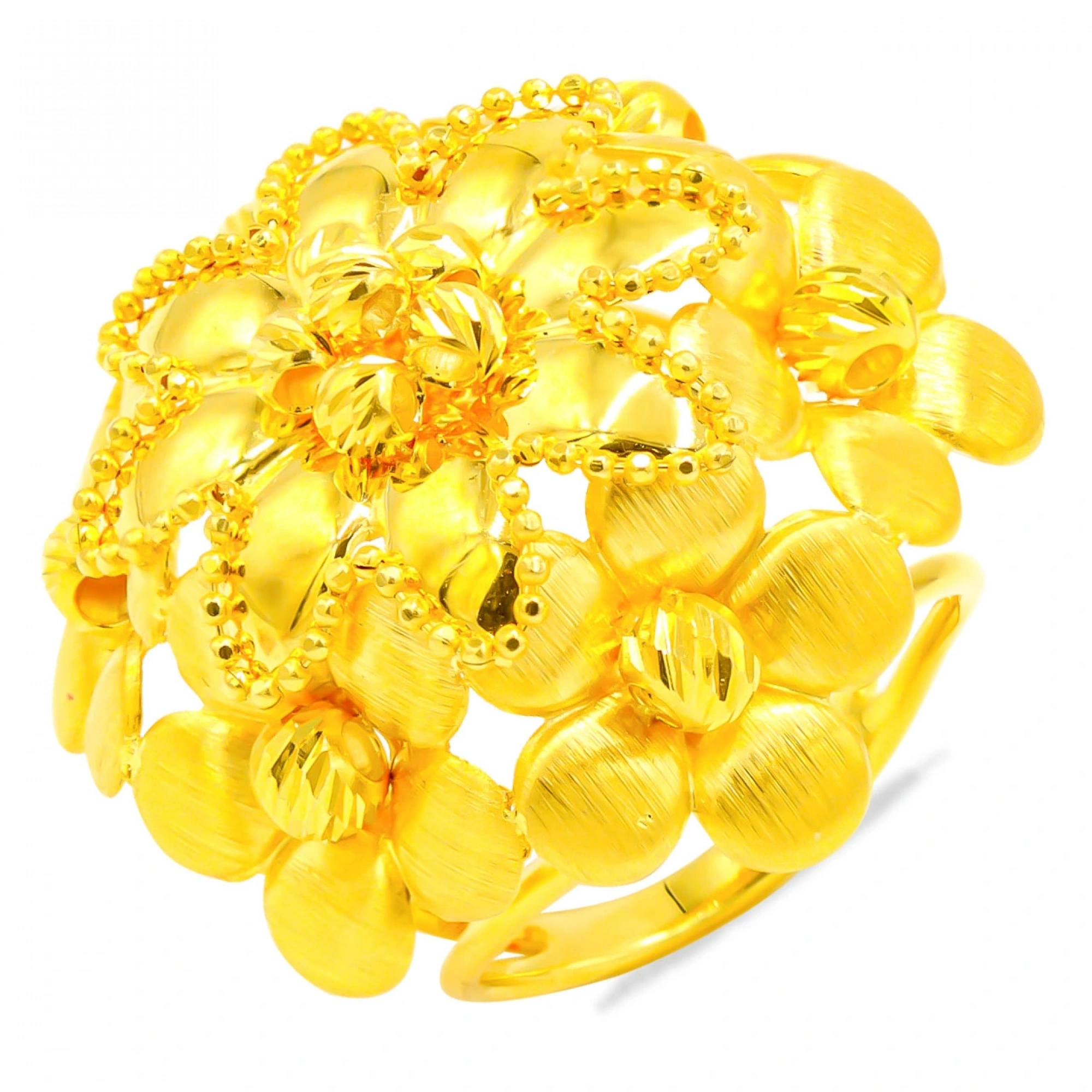 Dorika Çiçek Model 14 Ayar Altın Yüzük