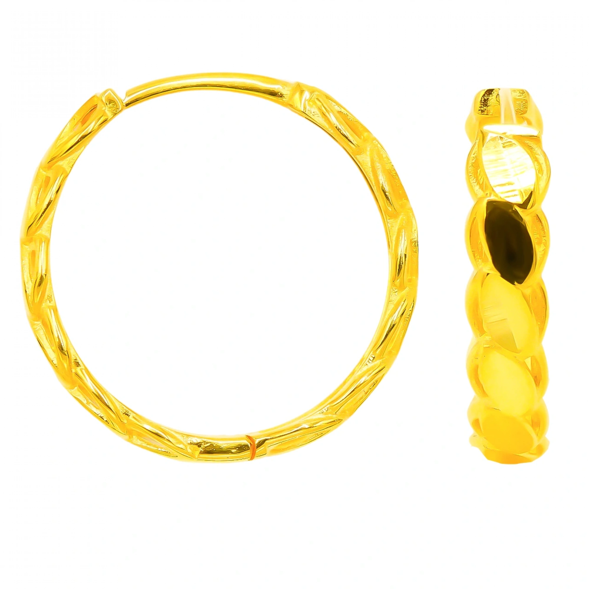 Burma Halka 14 Ayar Altın Küpe