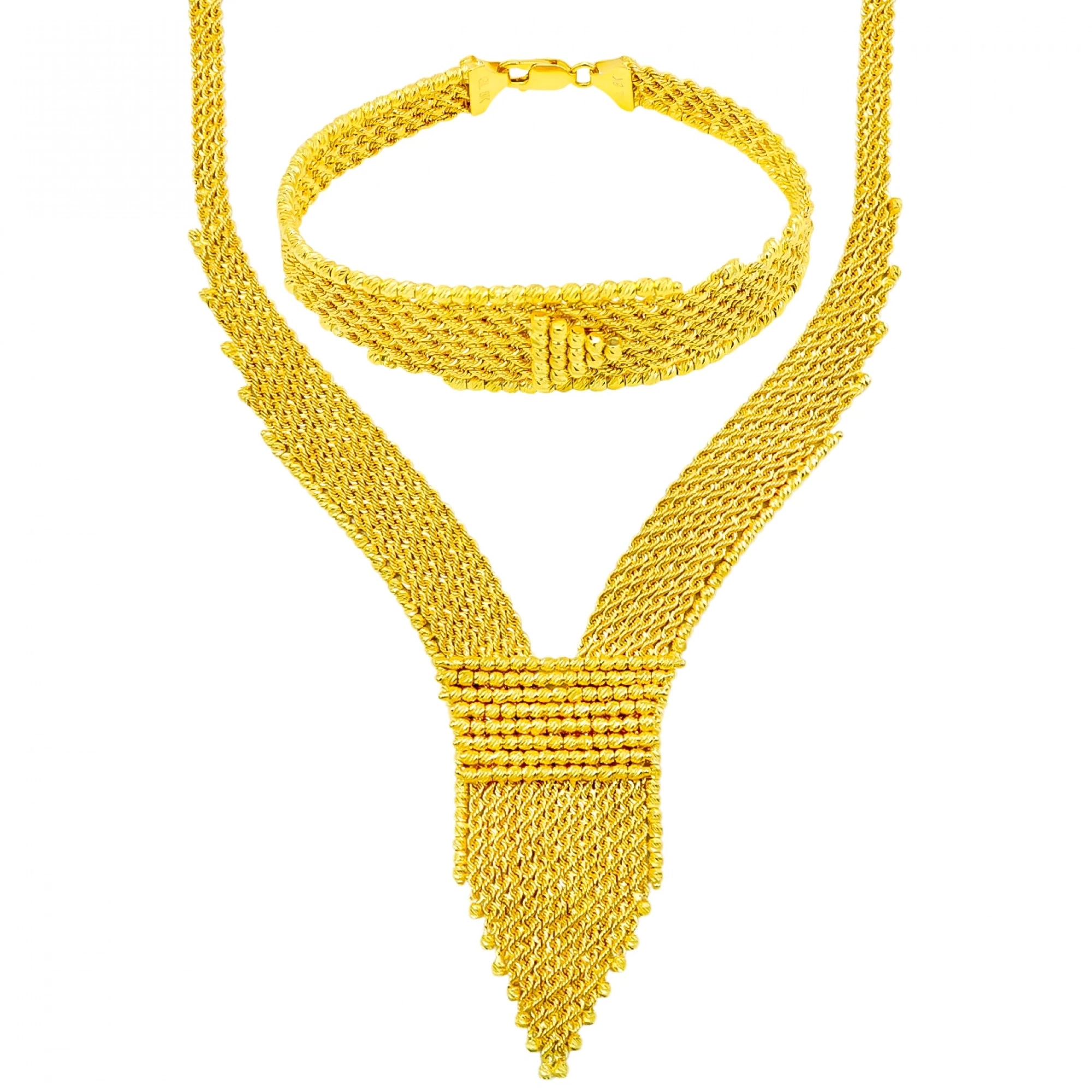 Örgü Model 8 Ayar Altın Set