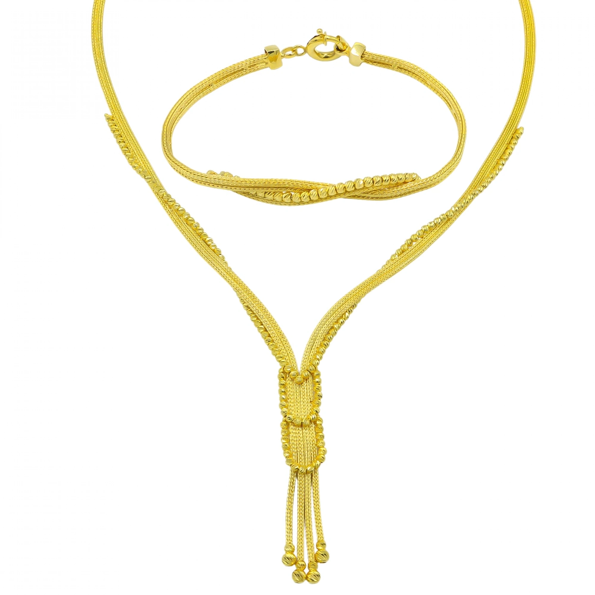 Dorika Sallantılı 14 Ayar İkili Altın Set