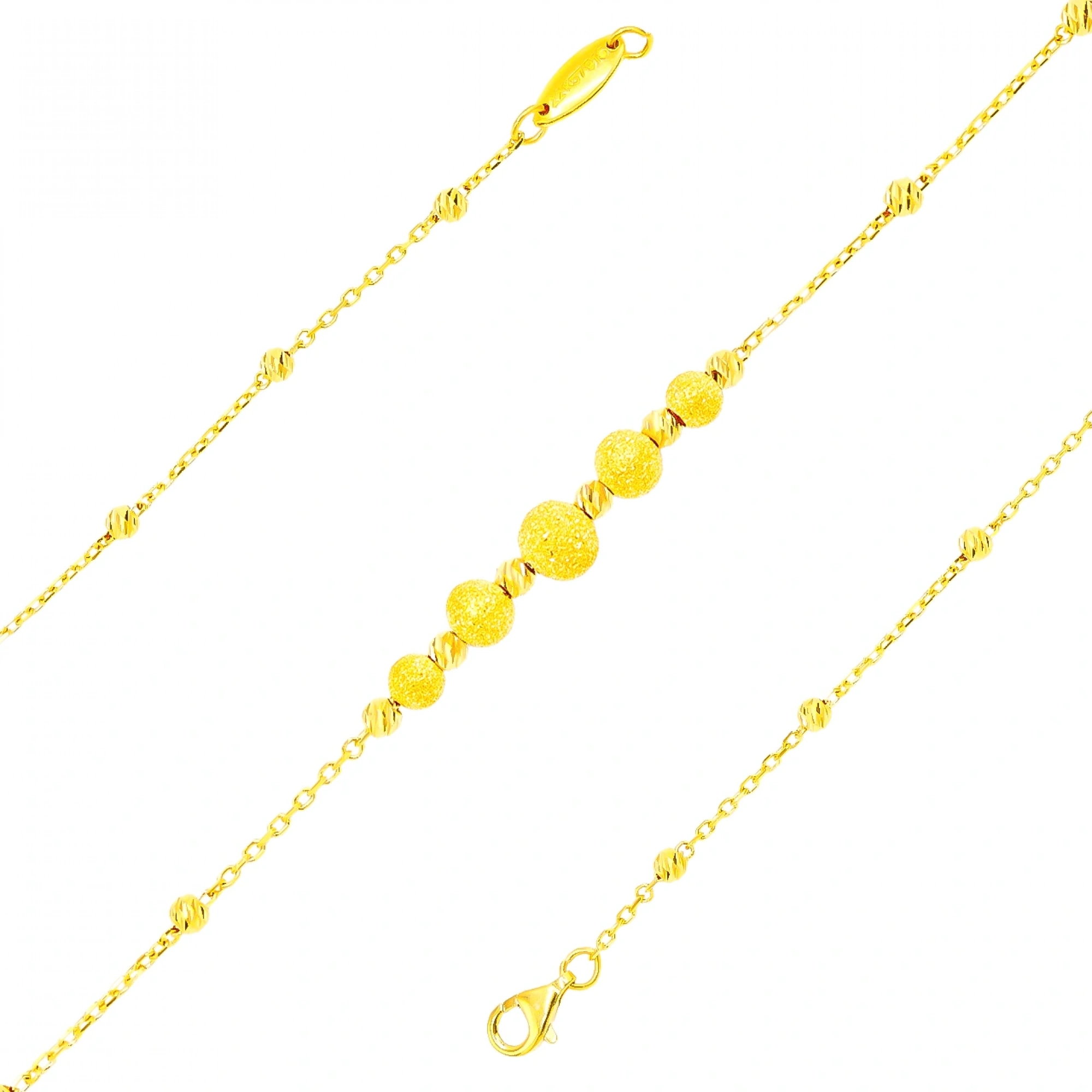 Dorika Tolplu 22 Ayar Altın Bileklik