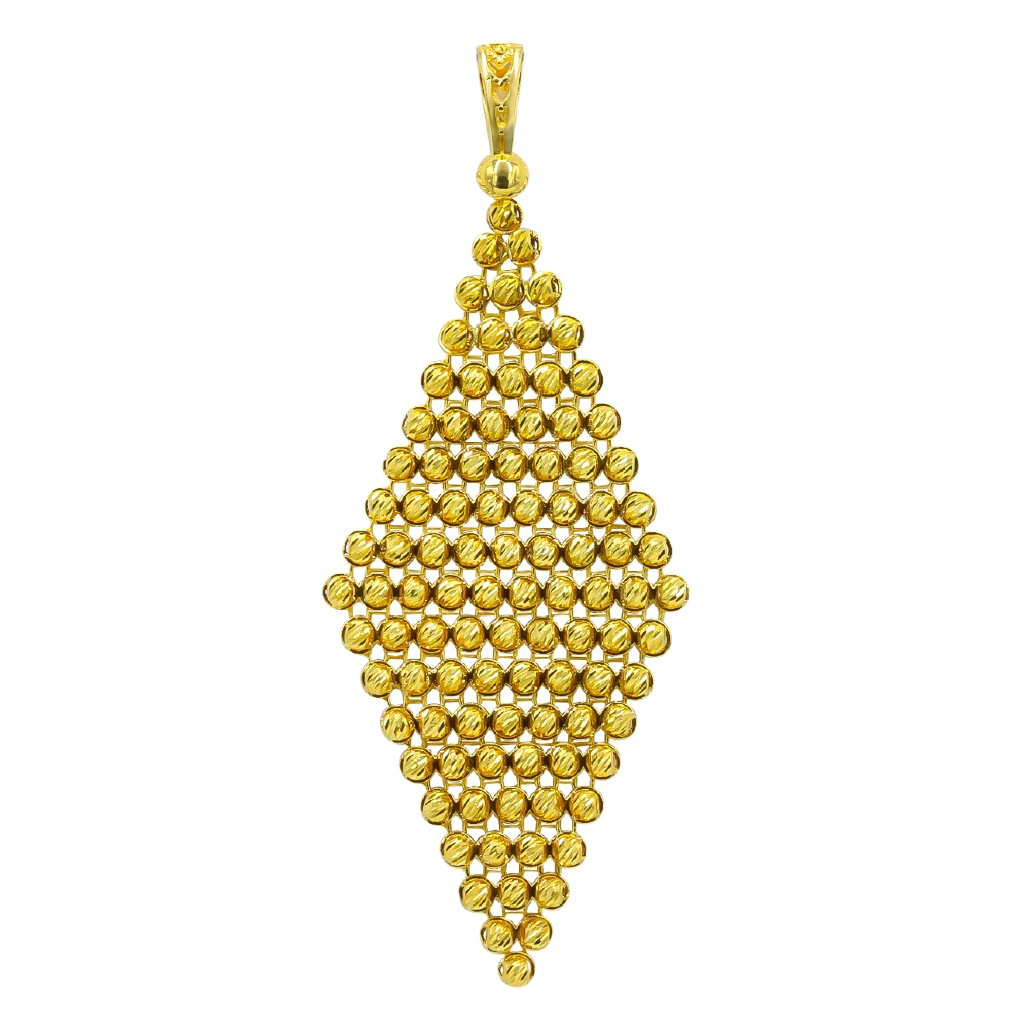 Dorika Toplu Üçgen 14 Ayar Altın Kolye Ucu