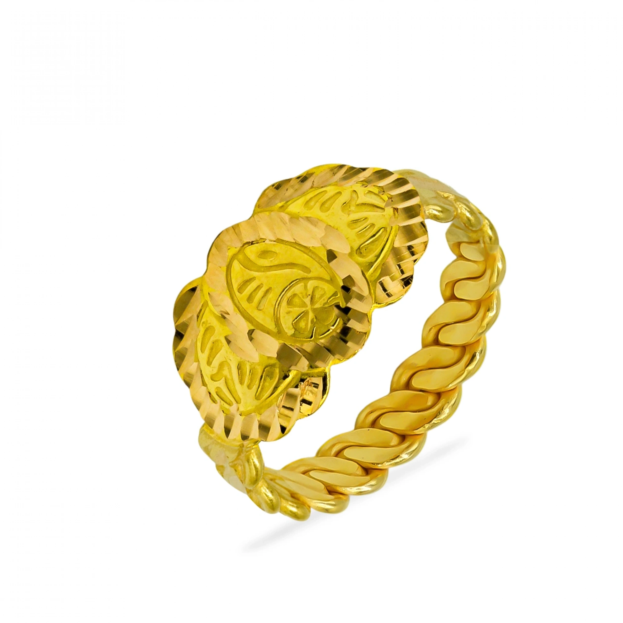 3lü Erzurum Burması 22 Ayar Altın Yüzük