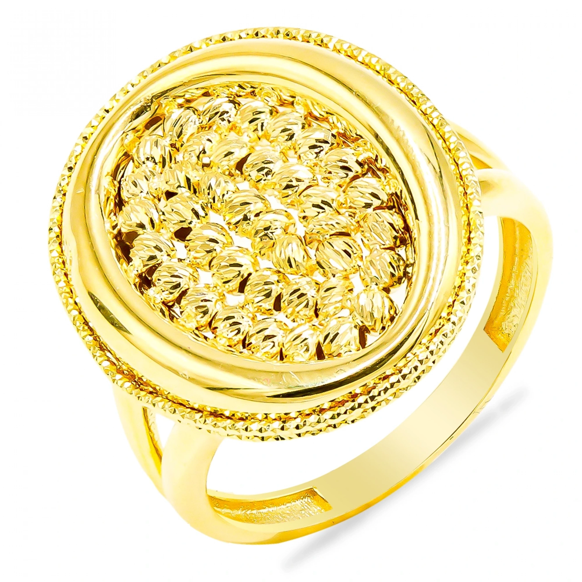 Dorika Oval Fantezi  14 Ayar Altın Yüzük