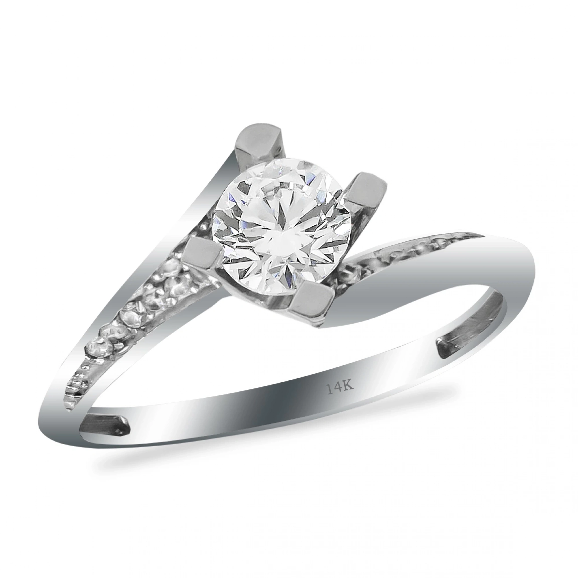 Fantezi Tektaş 14 Ayar Altın Yüzük