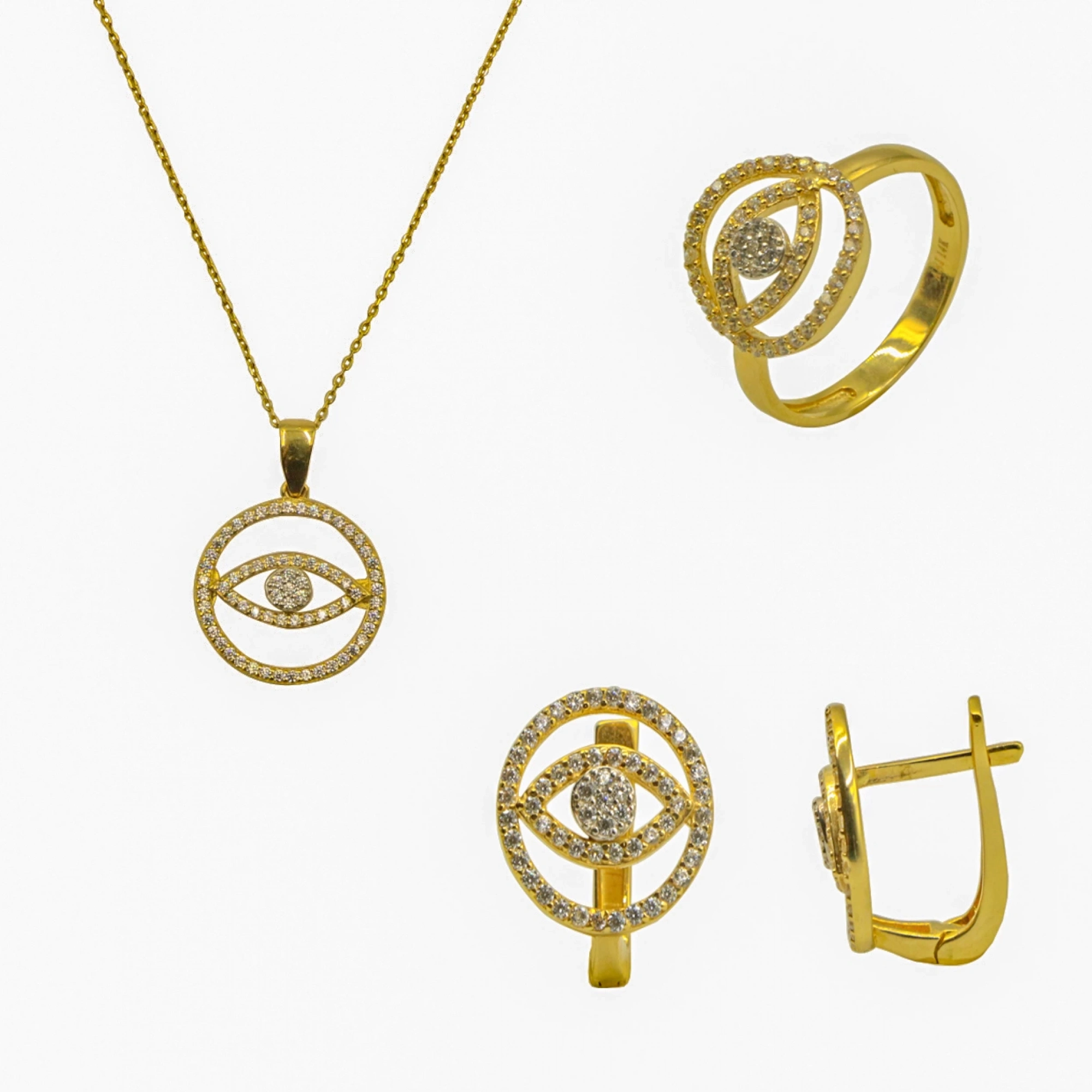 Göz Model 14 Ayar Mini Altın Set
