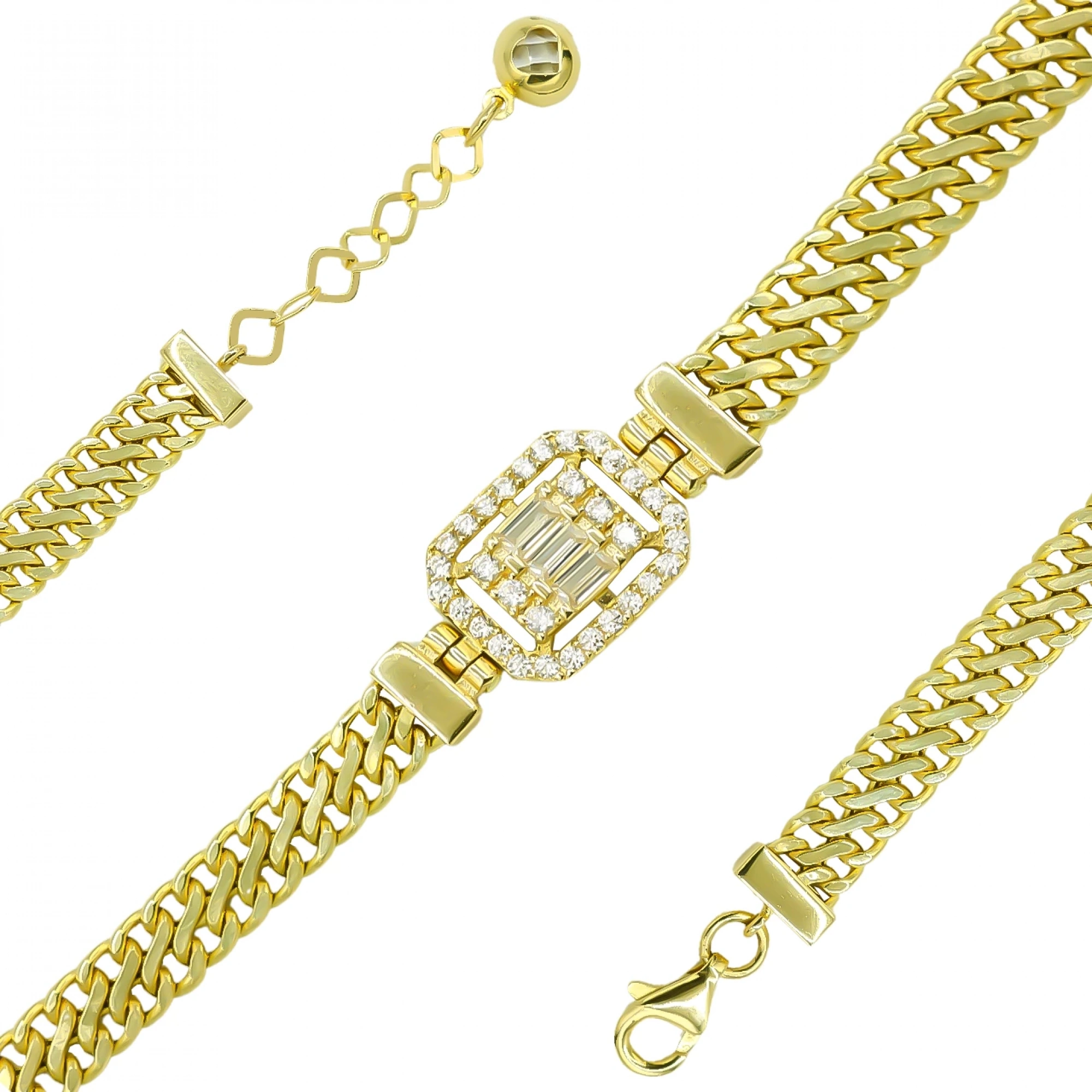 Gurmet Baget 14 Ayar Altın Bileklik