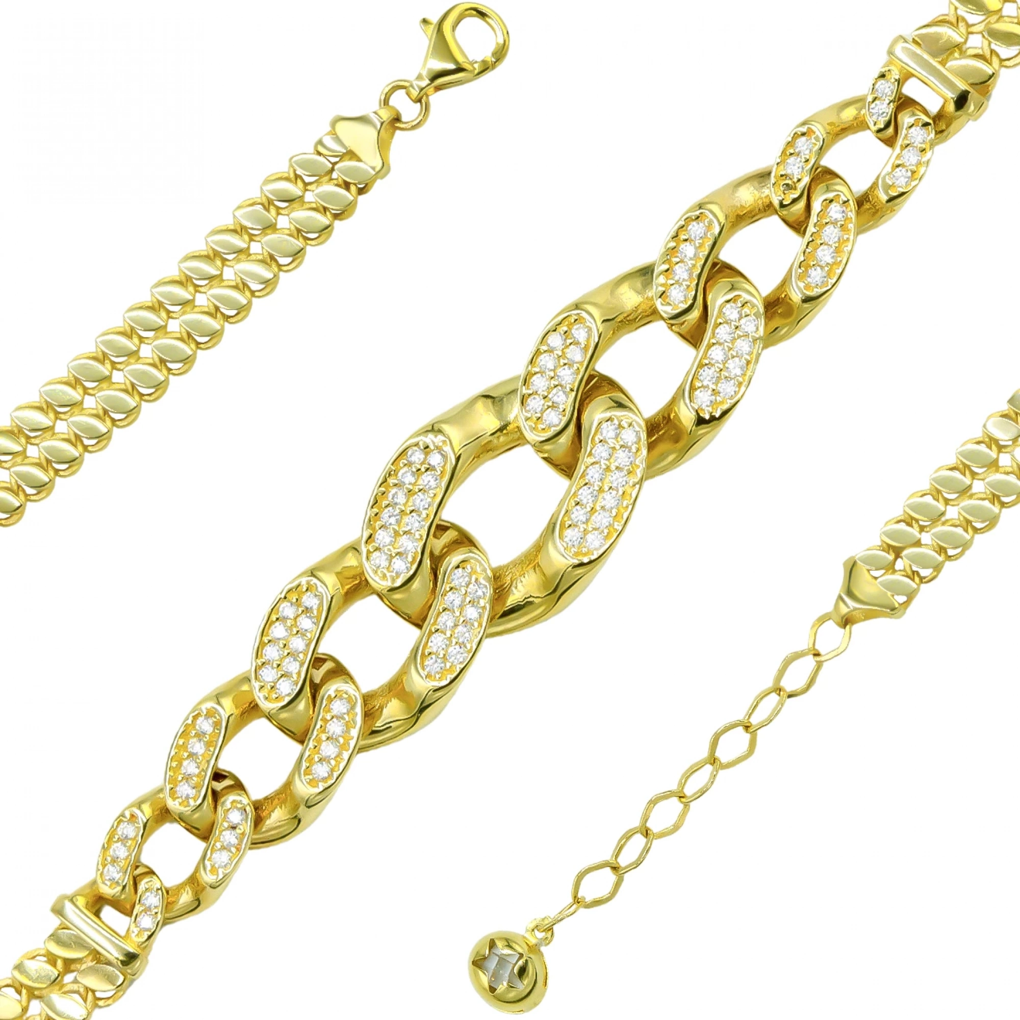 Gurmet Pullu 14 Ayar Altın Bileklik