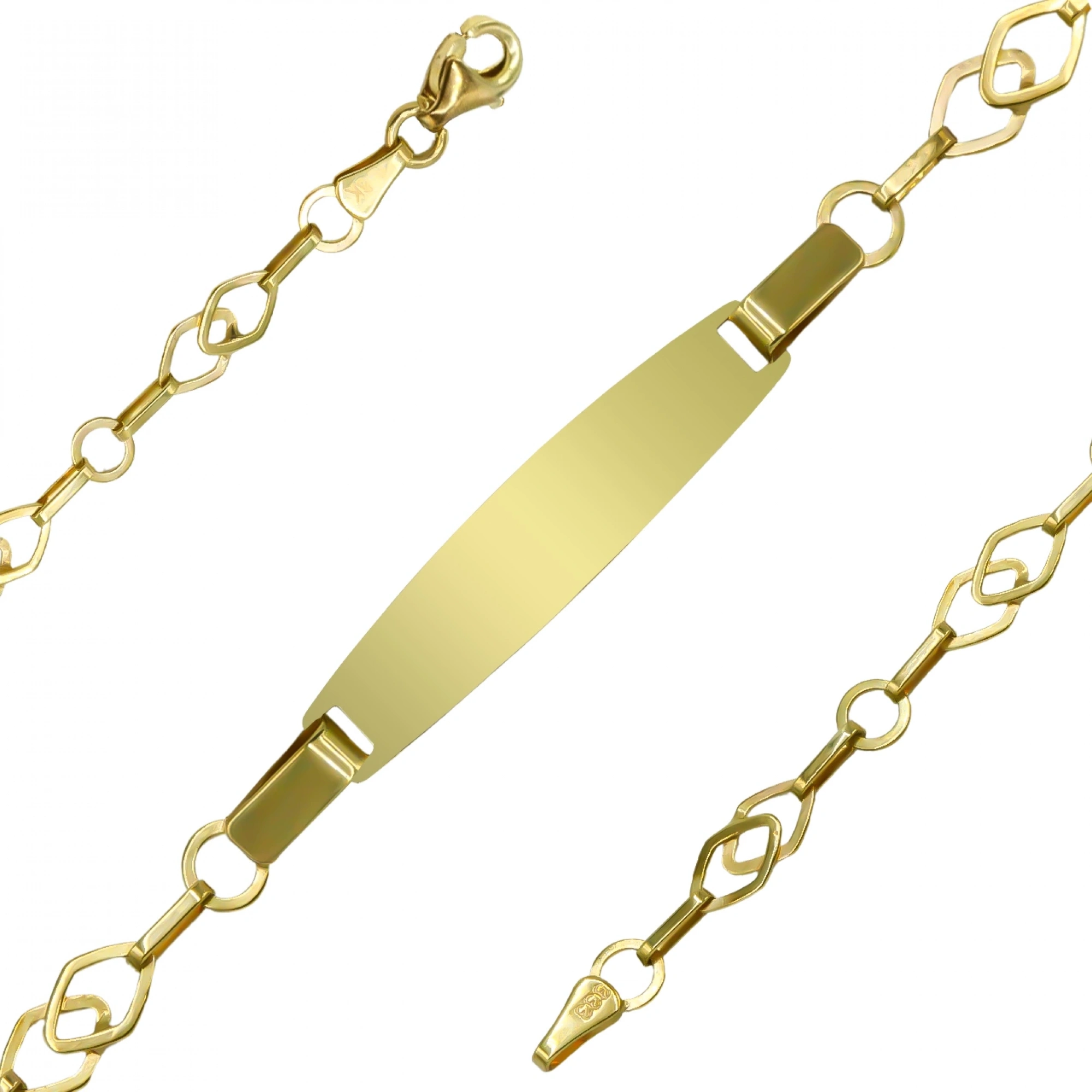 Halat Plakalı 8 Ayar Altın Çocuk Künyesi