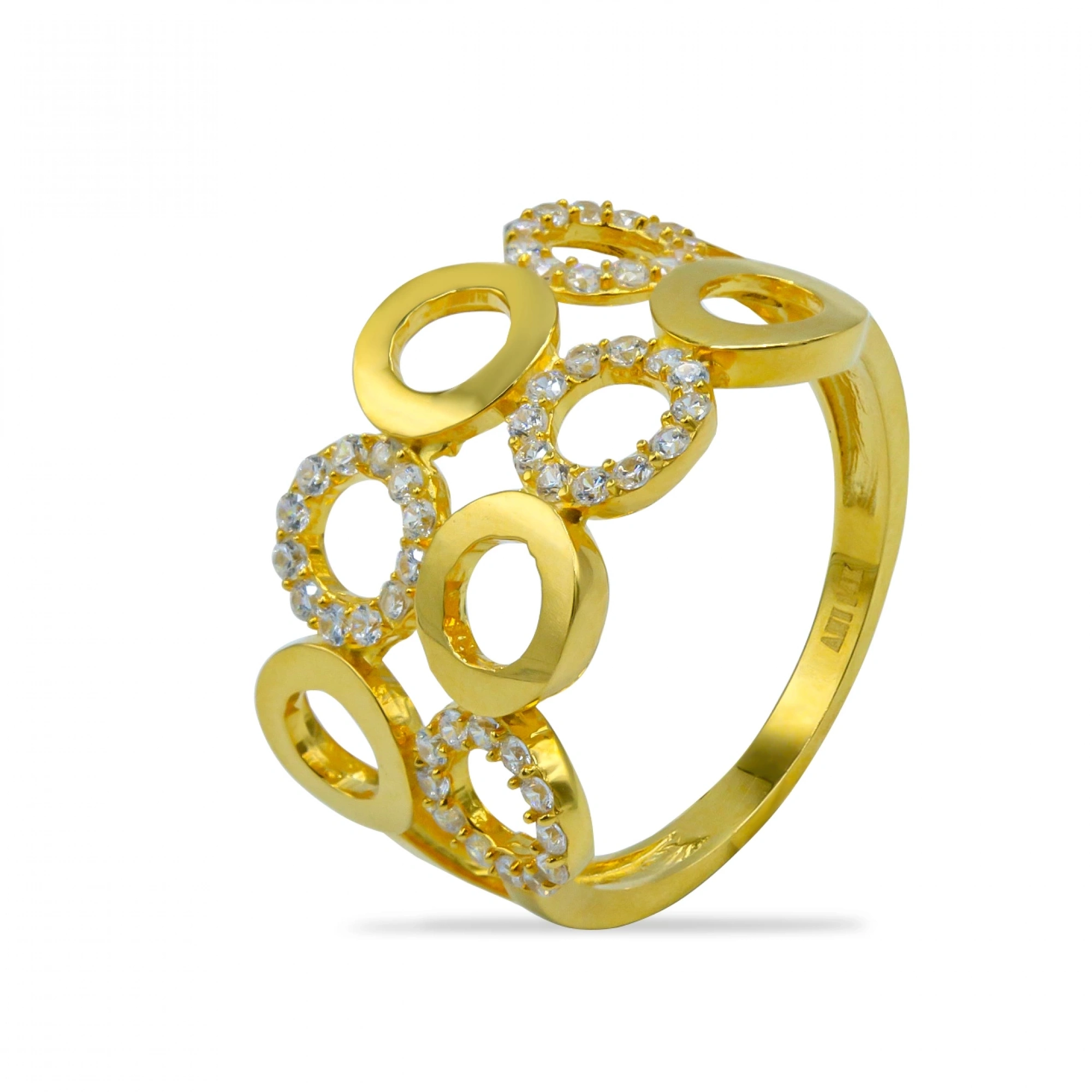 Halka Figürlü 14 Ayar Altın Yüzük