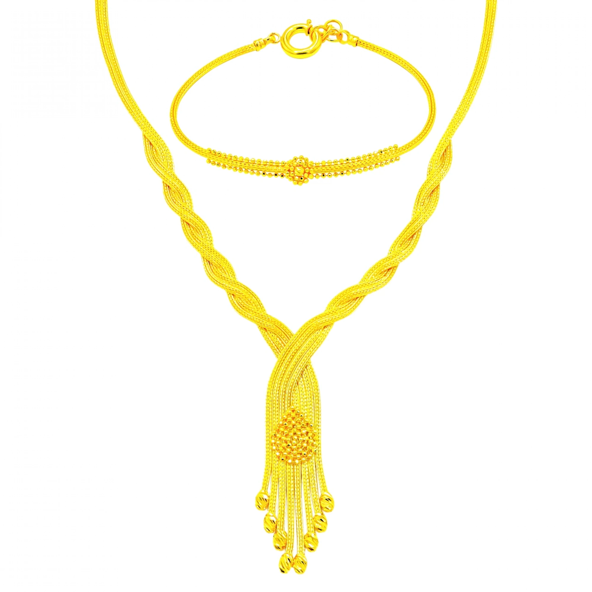 Hasır Örgü Dorika Model 14 Ayar Altın Set