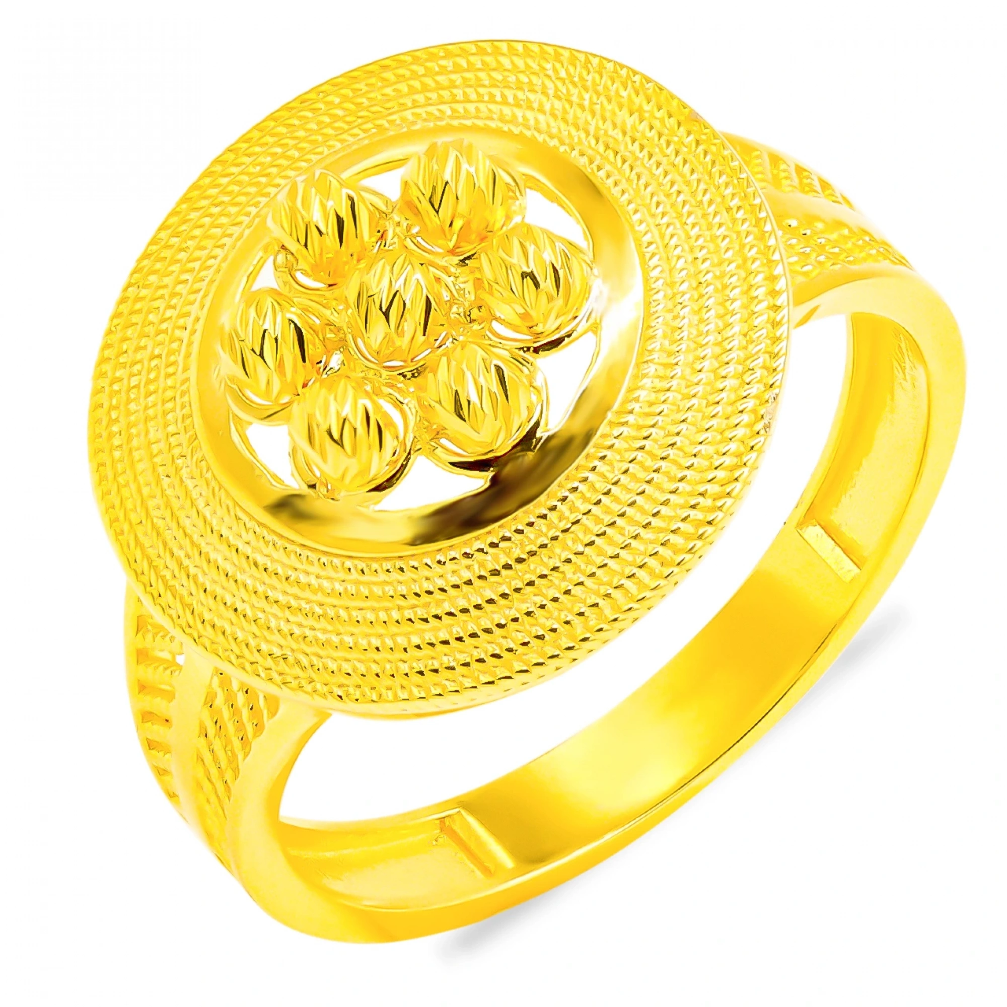 Hasır Sıra Dorikalı 14 Ayar Altın Yüzük