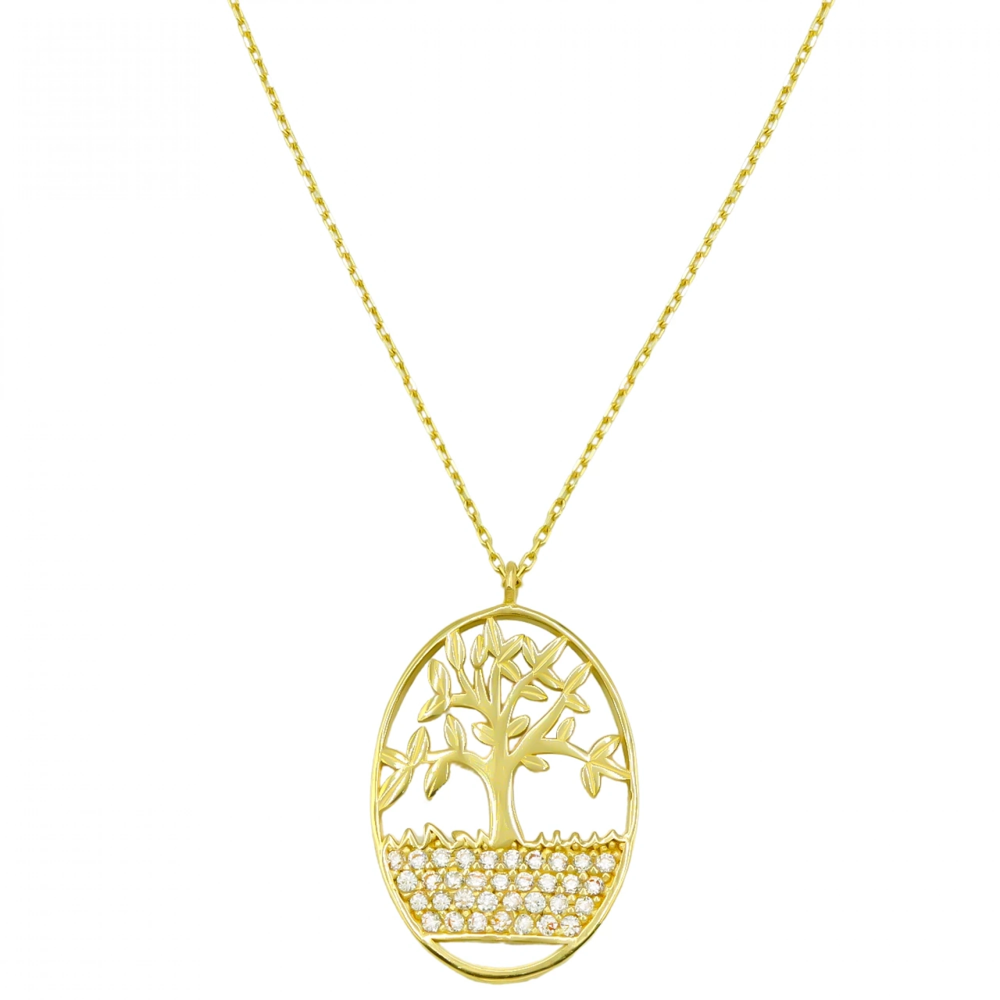 Hayat Ağacı 14 Ayar Altın Kolye