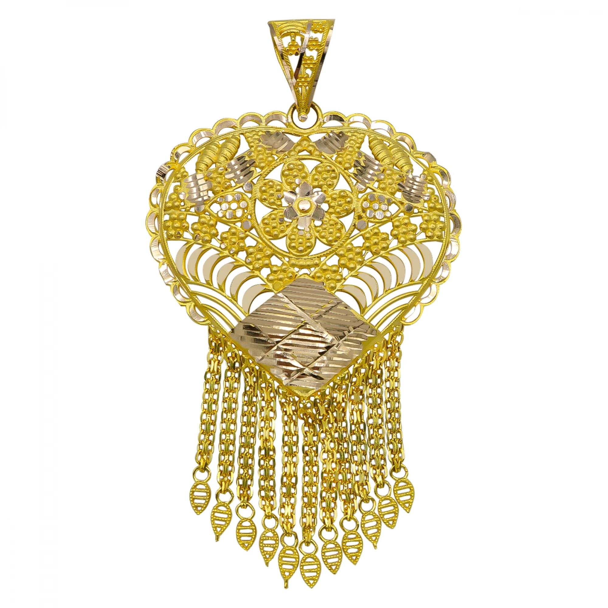 Hint Motifli 14 Ayar Altın Kolye Ucu