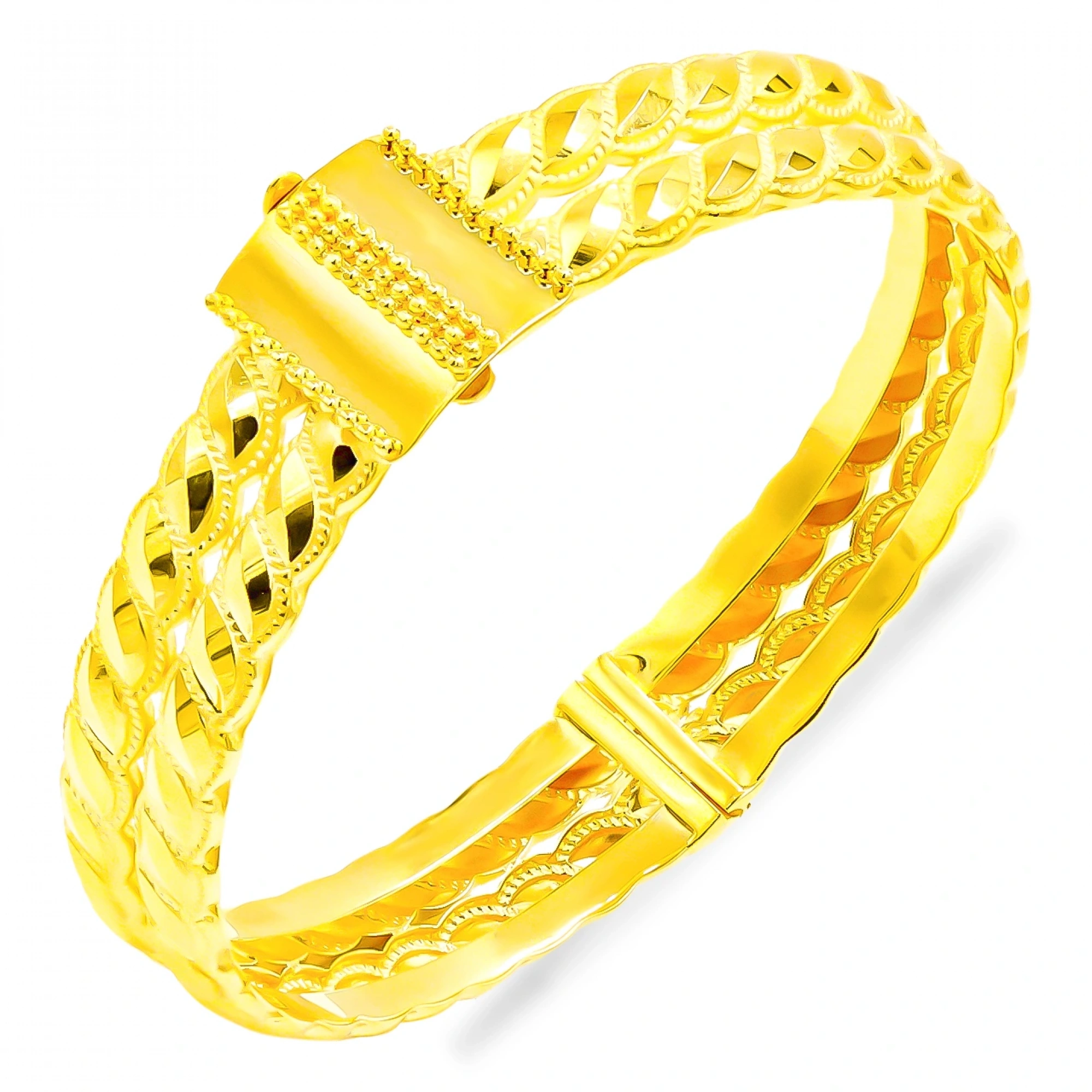 İki Sıra 8 Ayar Kelepçe Bilezik