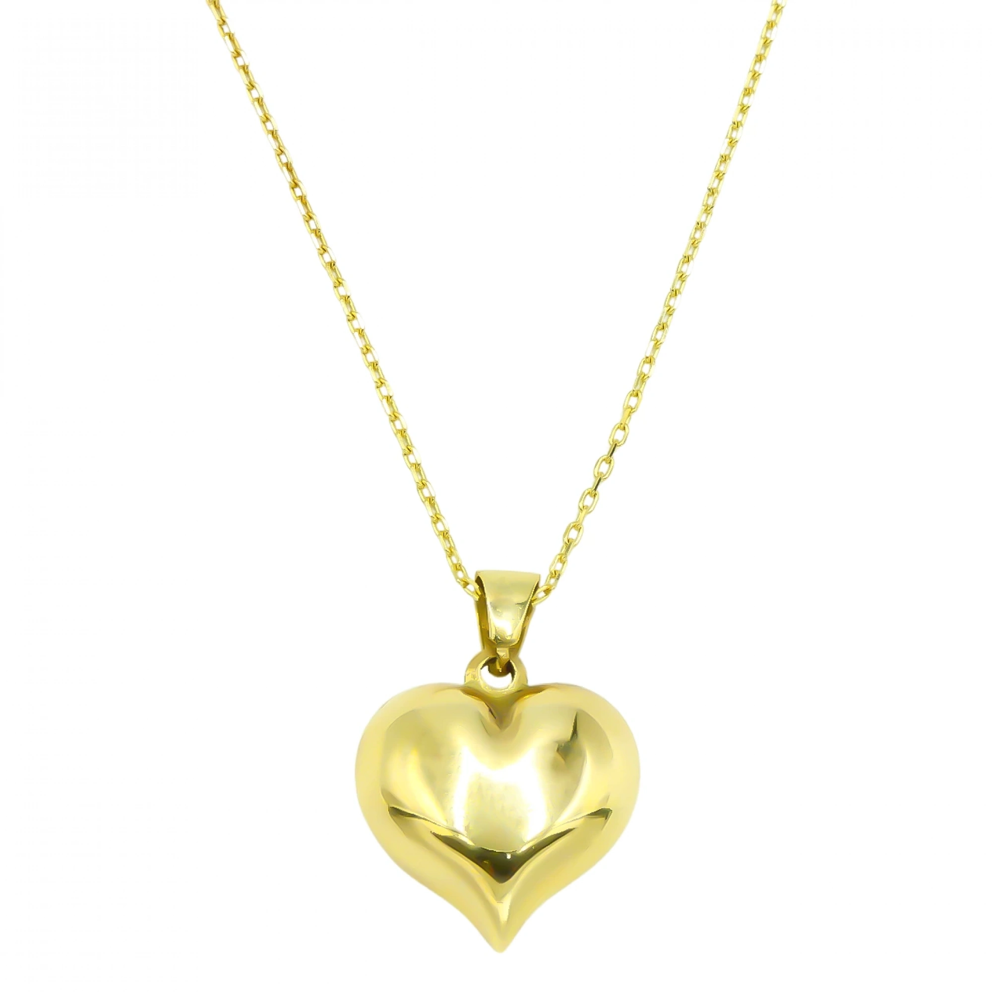 Kalp 14 Ayar Altın Kolye