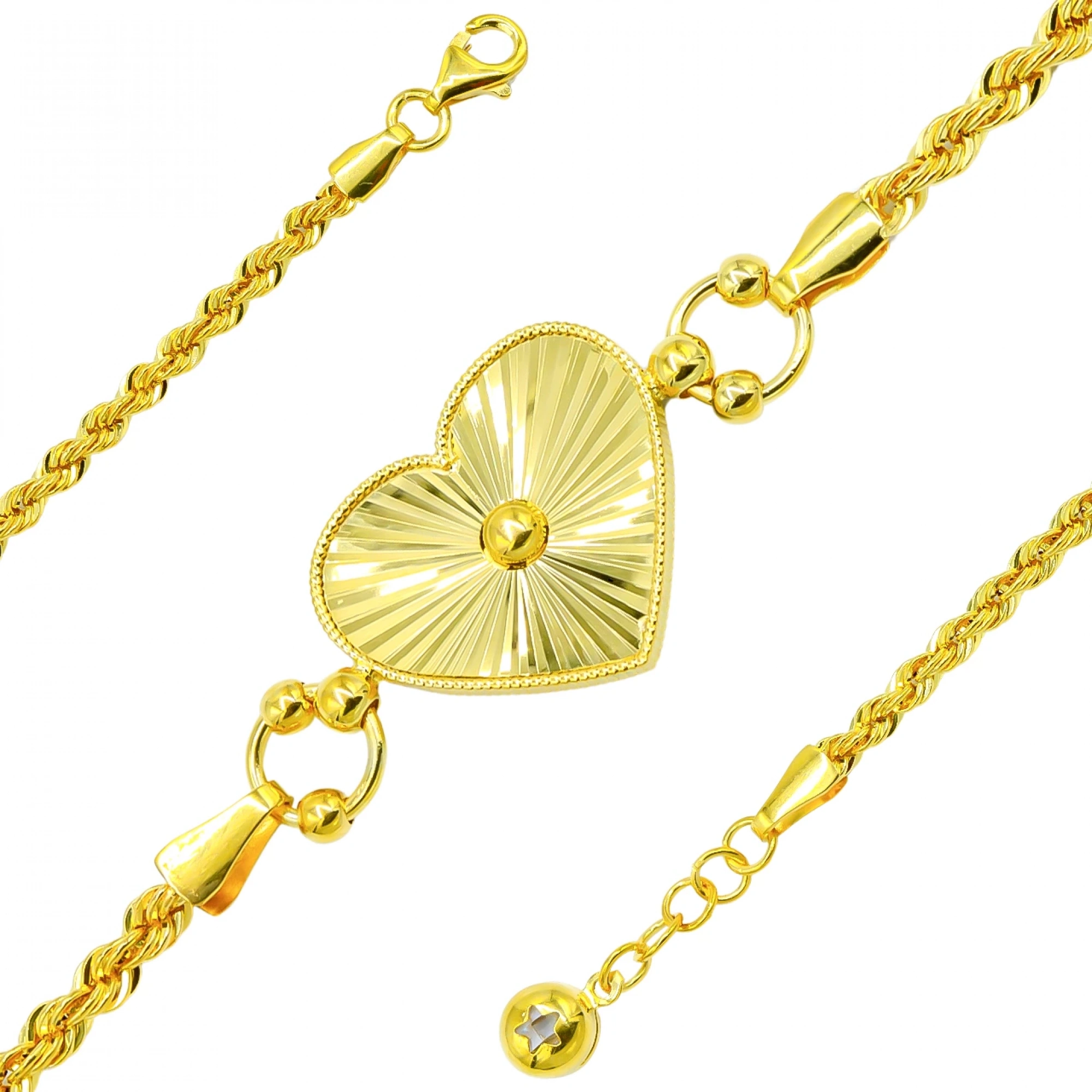 Kalpli Burgu 14 Ayar Altın Bileklik