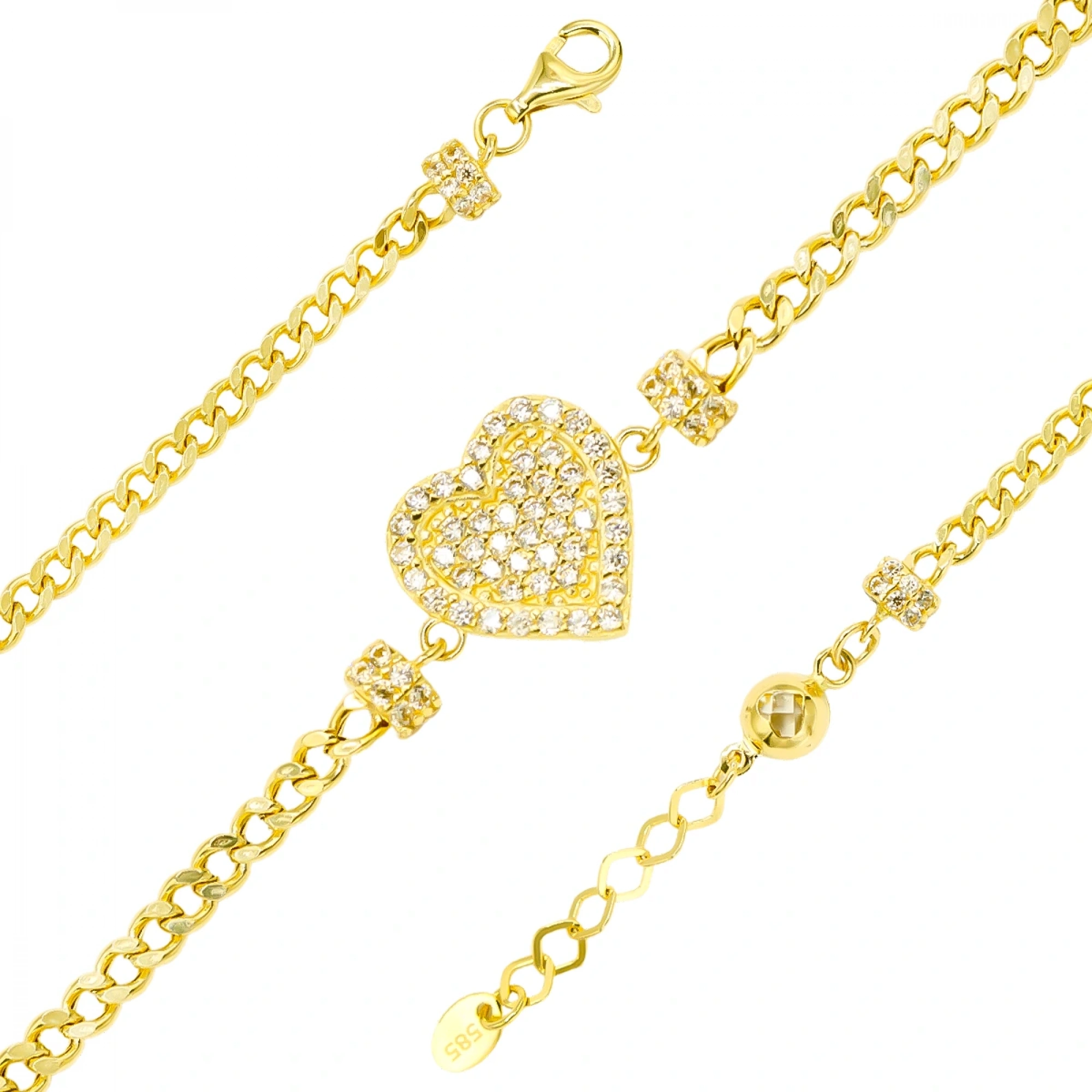 Kar Tanesi 14 Ayar Altın Bileklik