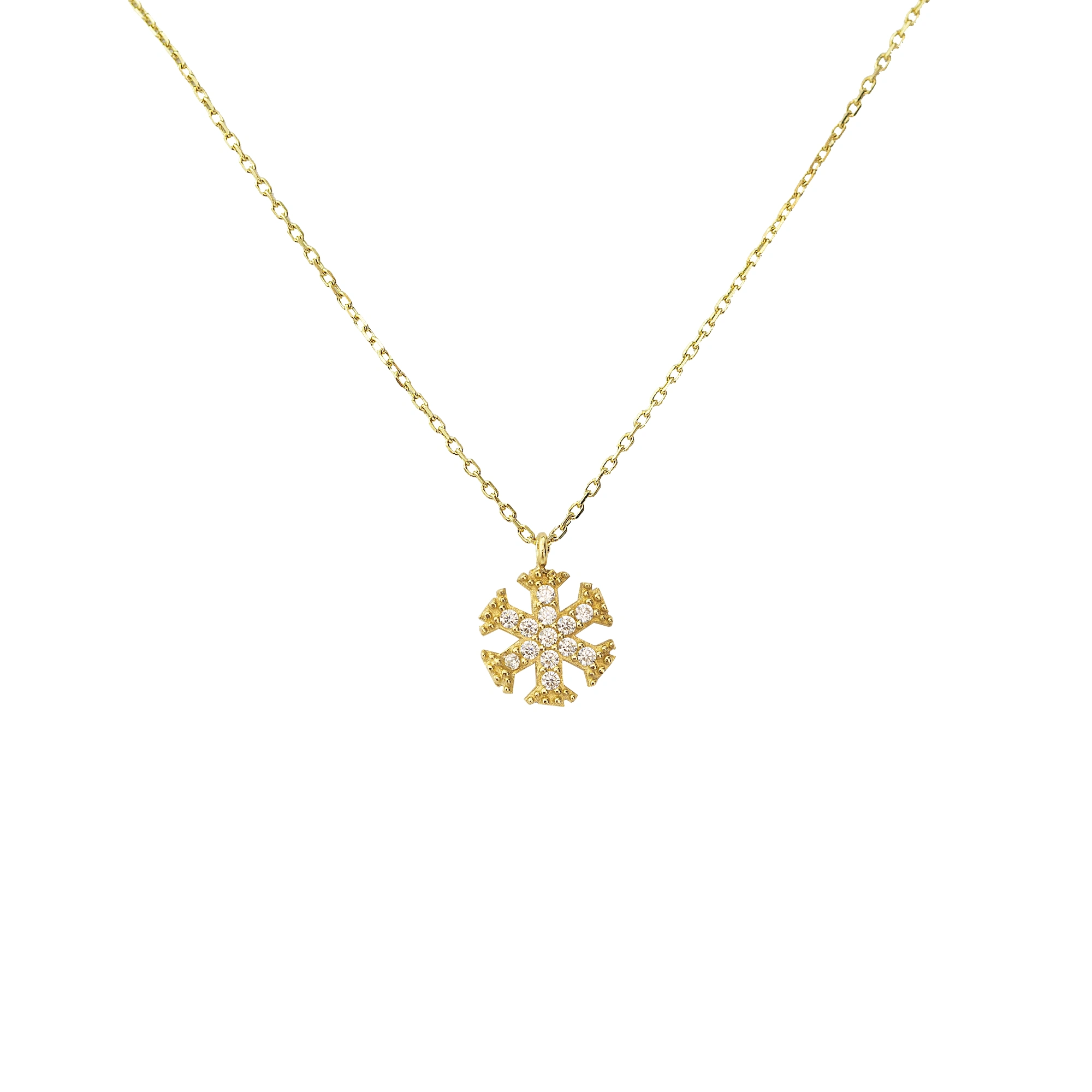 Kar Tanesi 14 Ayar Altın Kolye
