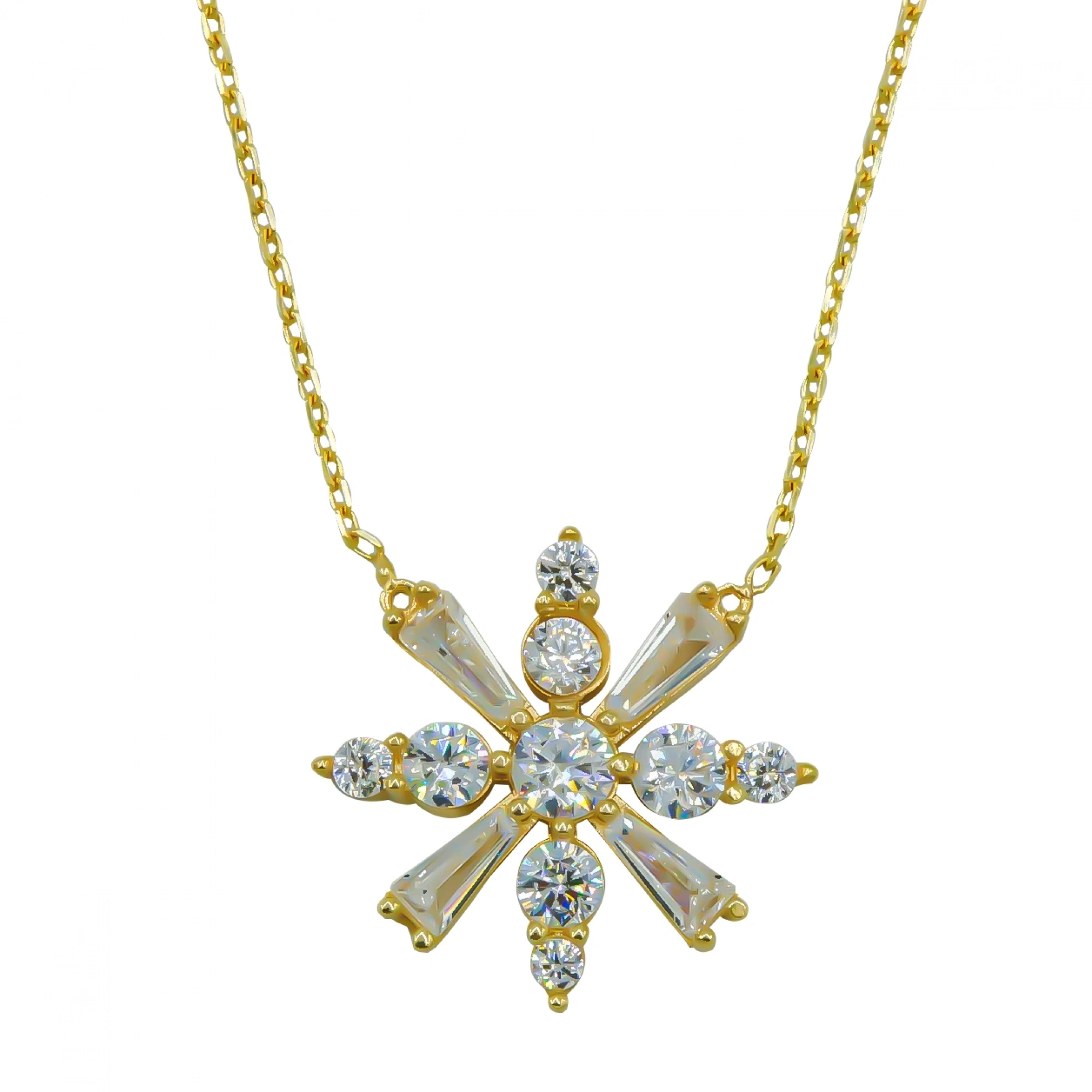 Kar Tanesi 8 Ayar Altın Kolye